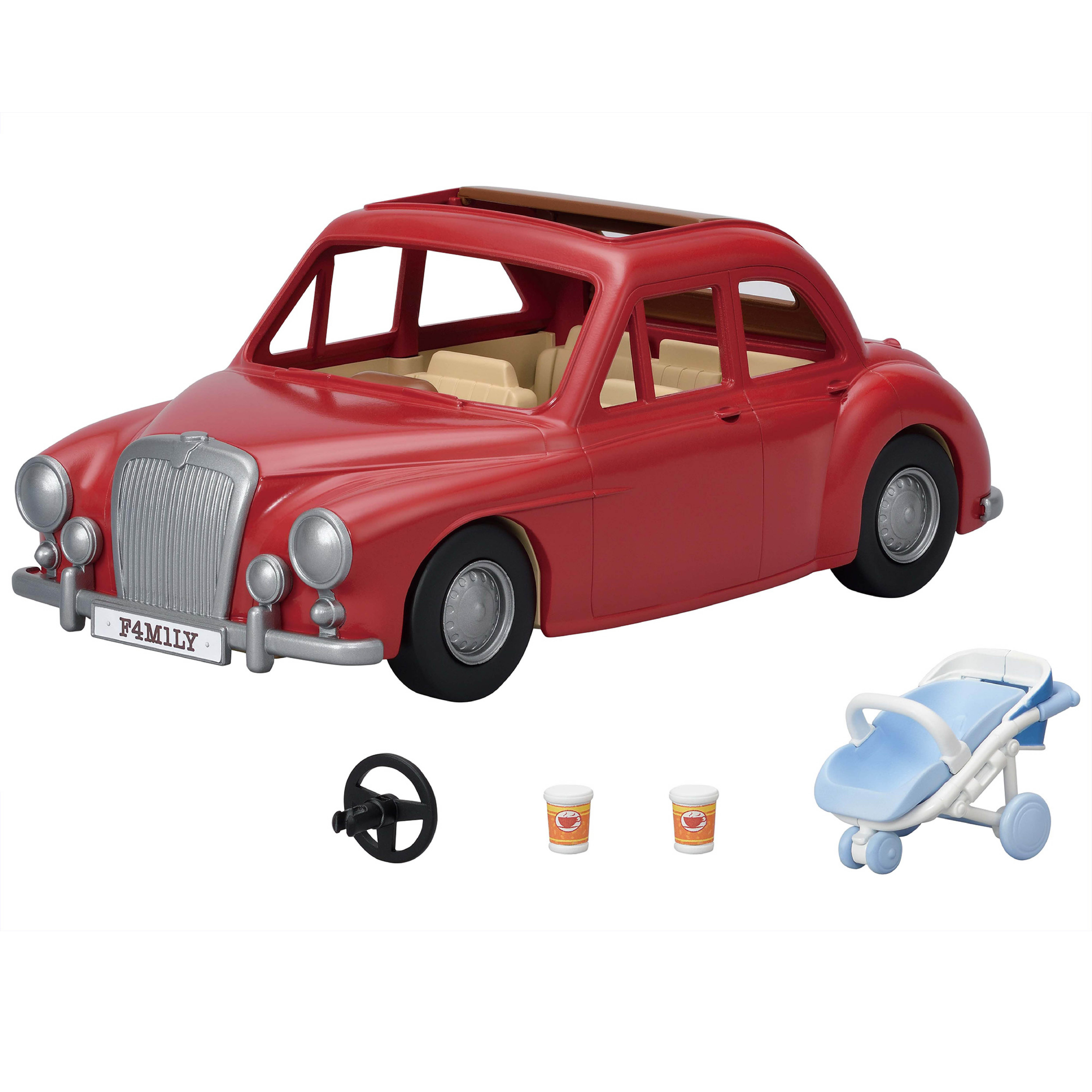 Calico Critters Family Cruising Car Toy Vehicle for Dolls with Baby Stroller Included Calico Critters