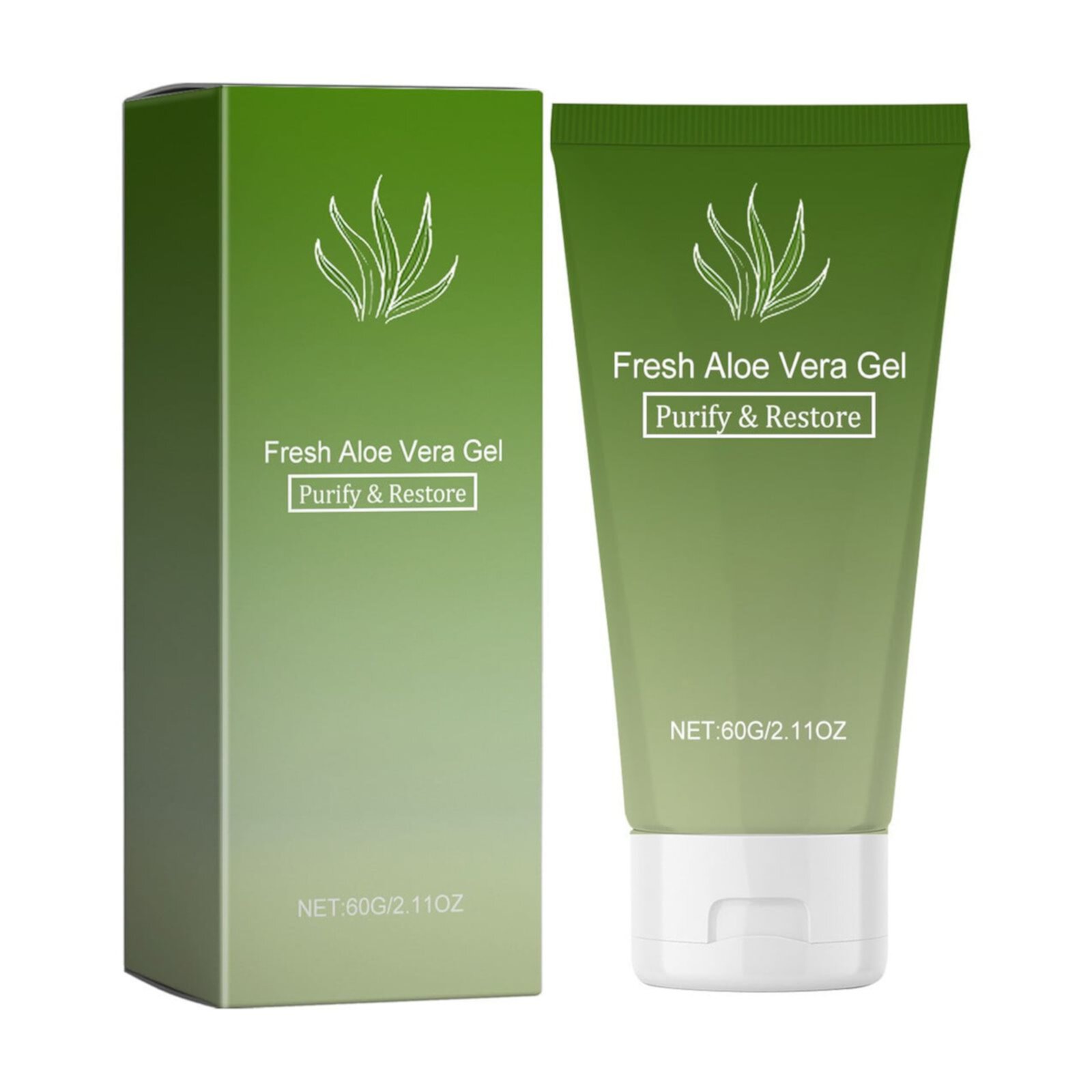 Skin Care Aloe Gel Hydrating and Moisturizing to Sunburn and Facial Skin Care Aloe Gel Gently Exfoliates and Nourishes the Skin Moisturizing Skin Care Gift YADEOU