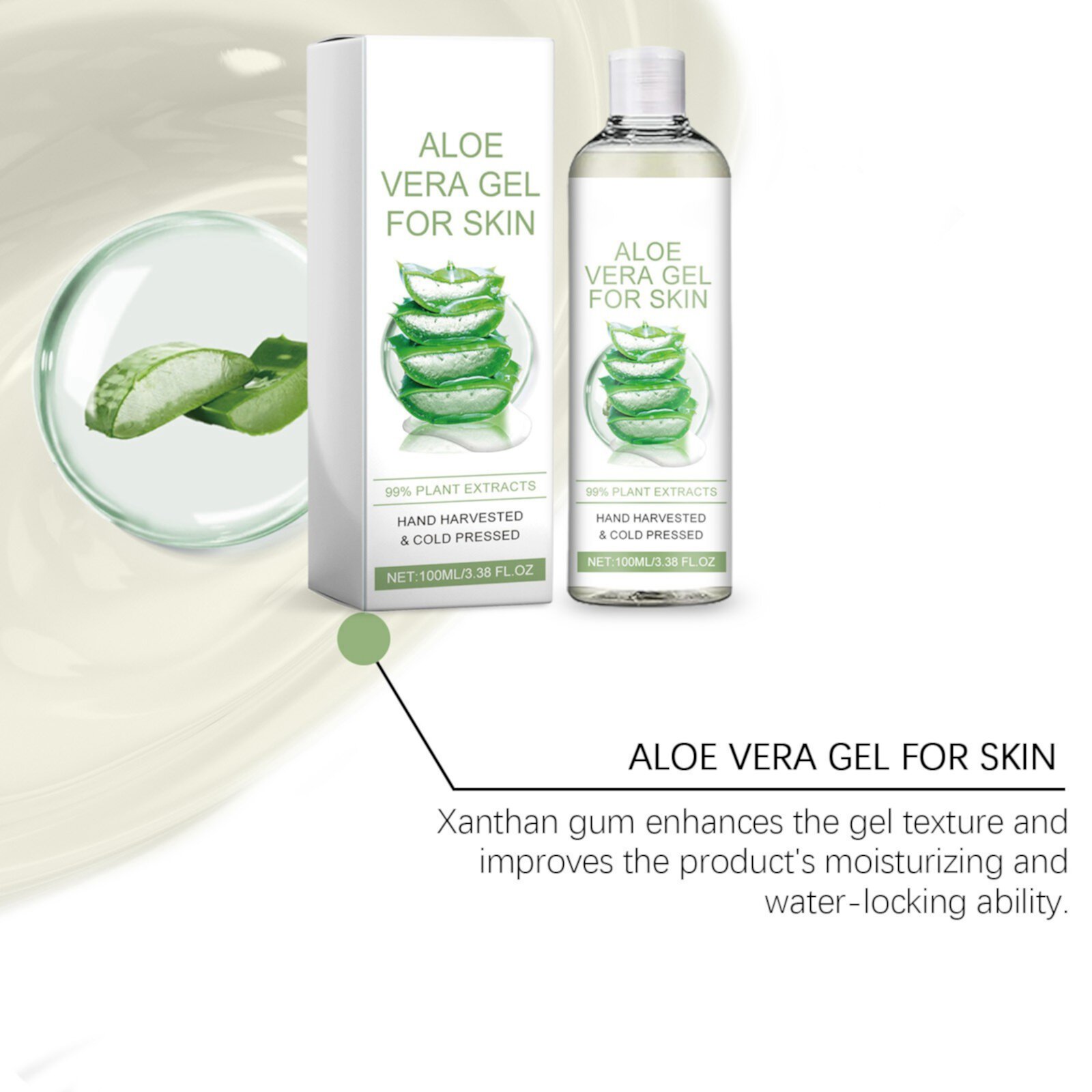 Moisturizing Aloe Gel Moisturizes And Nourishes Skin After Sun Hydrates And Soothes Skin WYTong