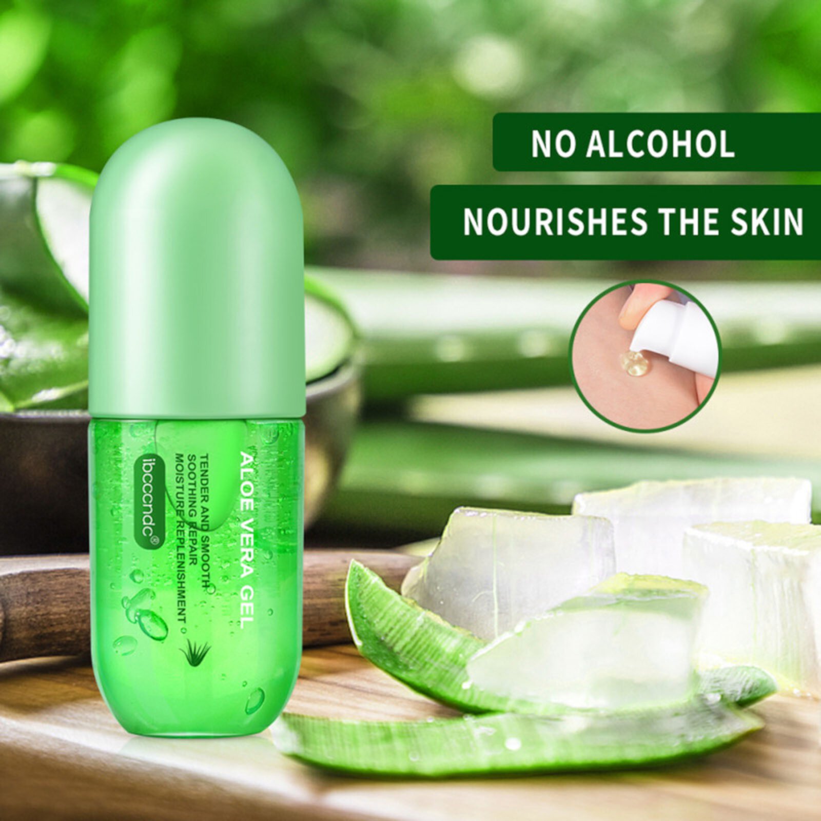 Yxeeychen Personal Skin Care Sun Gel Moisturizing Aloe Moisturizing After 50Ml Lotion Gel Capsule Personal Skin Care (Green) Yxeeychen