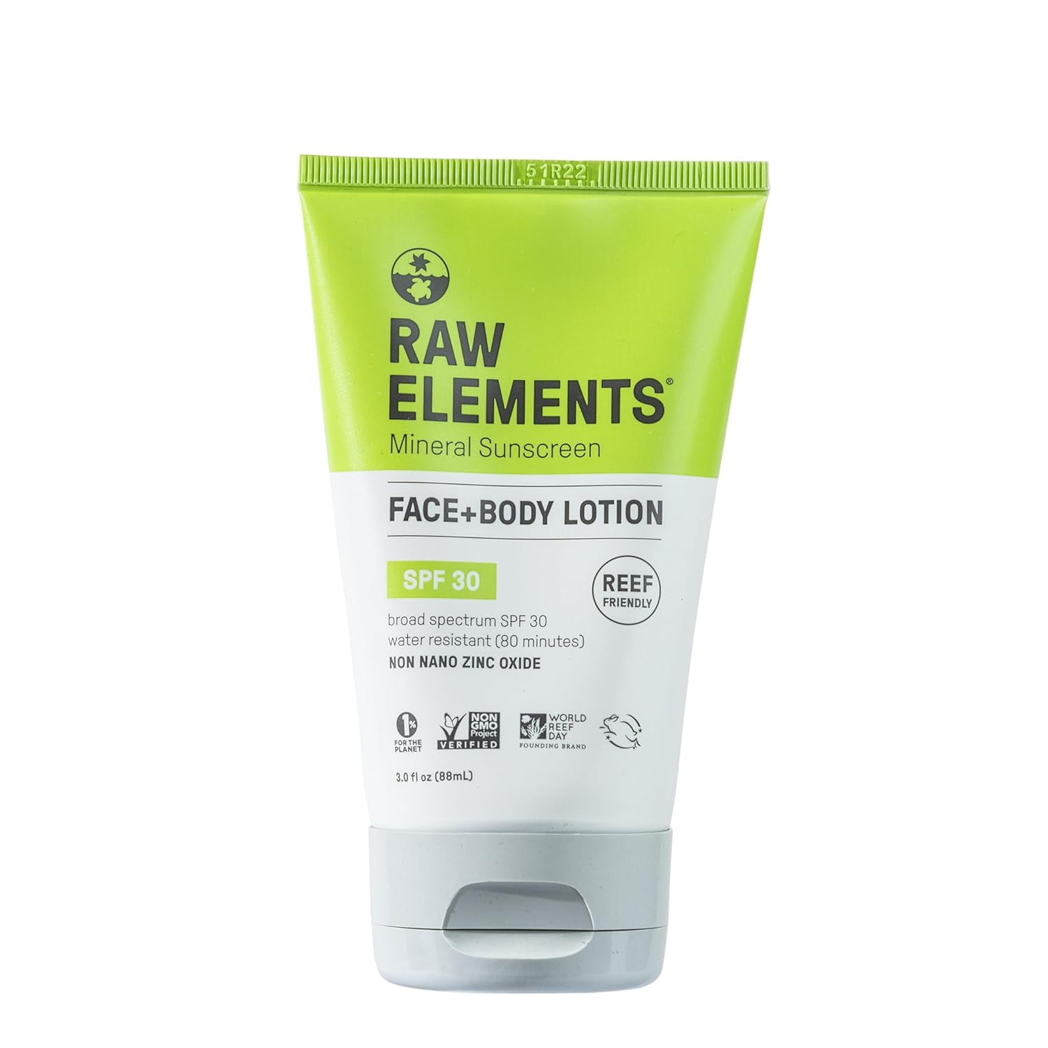 Raw Elements Face + Body Sunscreen Tube SPF 30 - 3 fl oz Pack of 2 Raw Elements