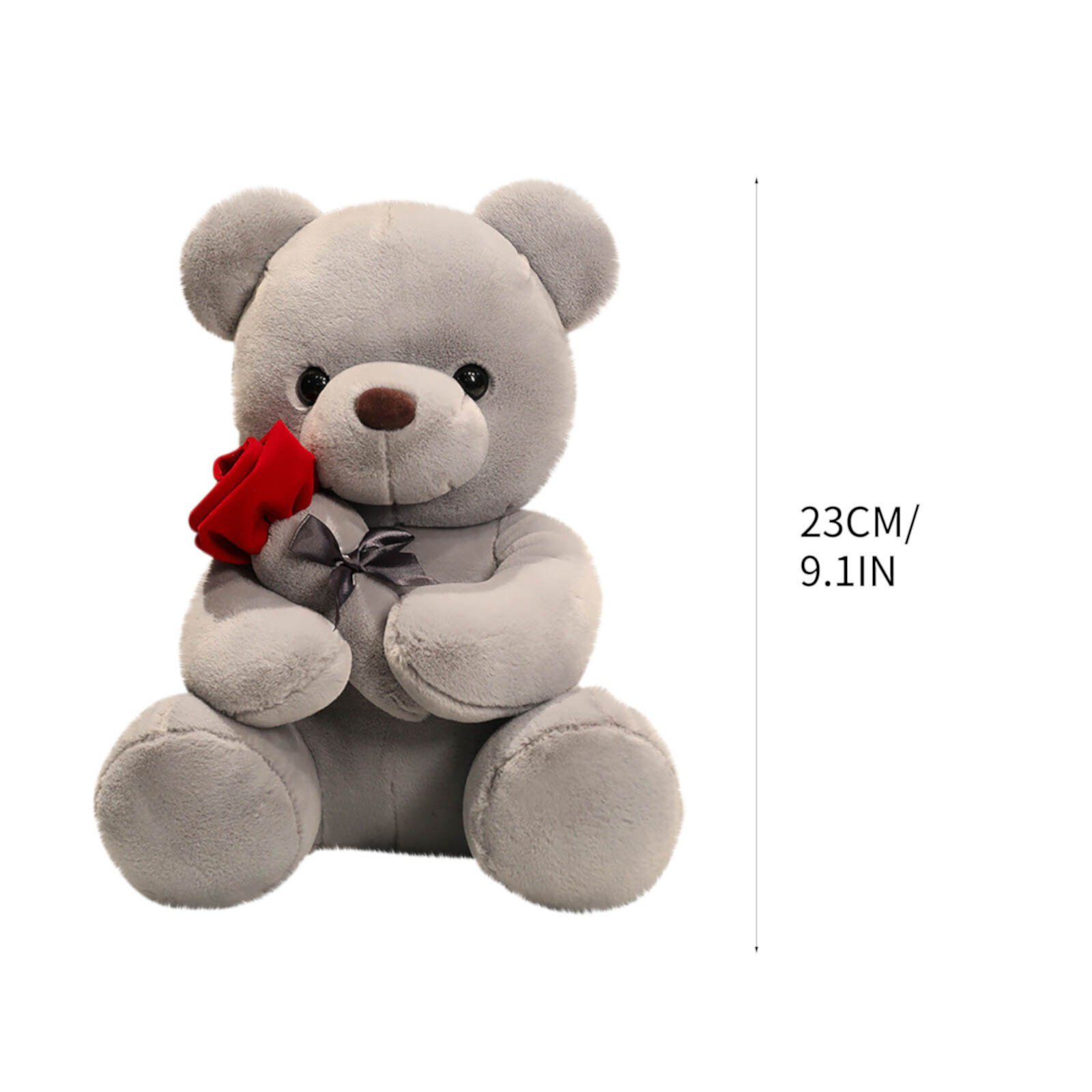 Darzheoy 9" Stuffed Teddy Bear Dolls with Rose, Soft Plush Animal Toys for Valentine's Day Her/Girlfriend Lover Mom Kids Gifts Darzheoy