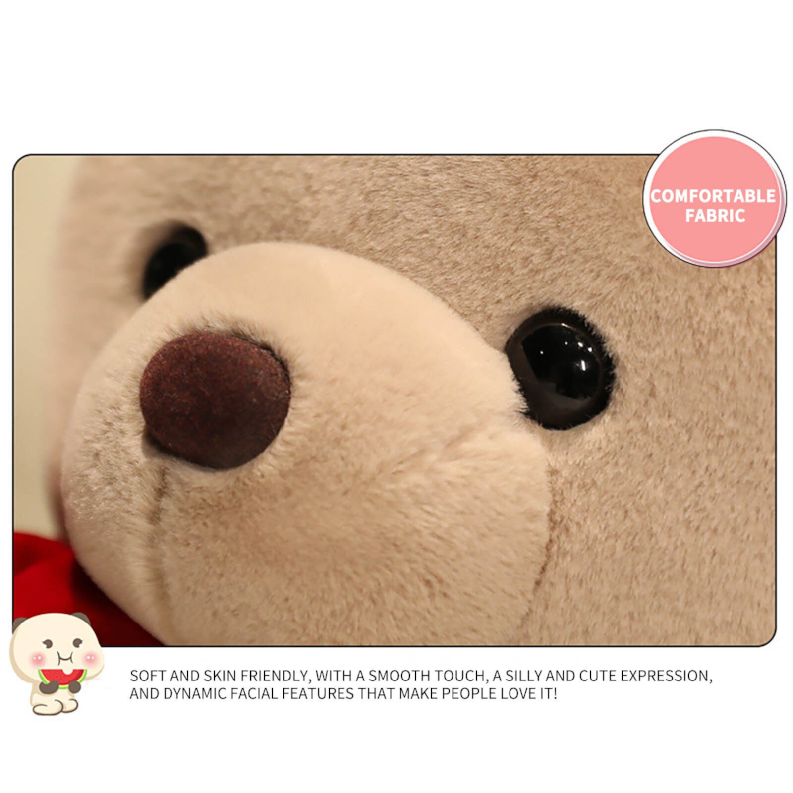 Feledorashia 13.8Inch Teddy Bear Plush Toys with Rose Valentine's Day Gift for Her Stuffed Animals & Plush Toys Feledorashia