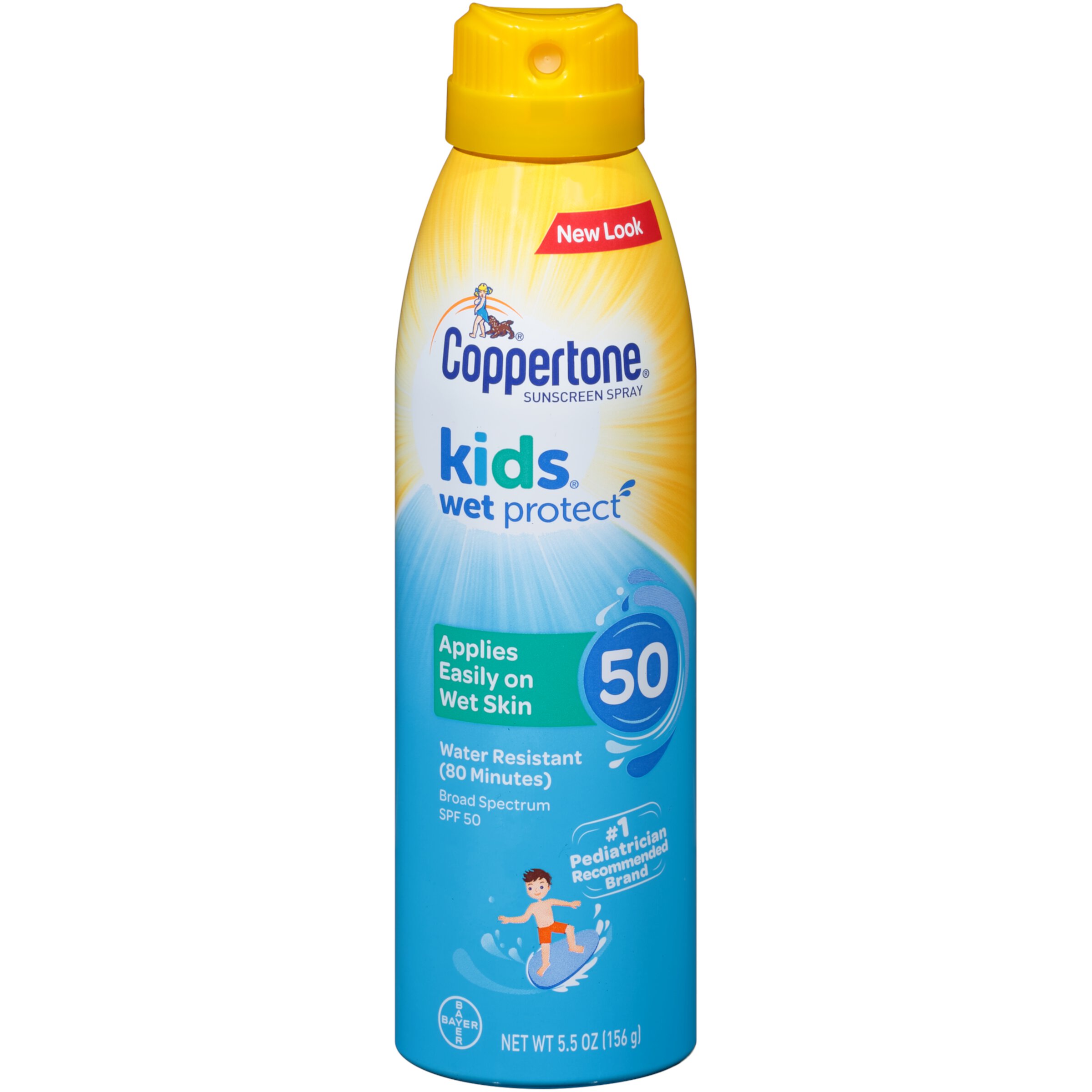 Coppertone Kids Sunscreen Wet Protect Spray SPF 50, 5.5 oz Coppertone