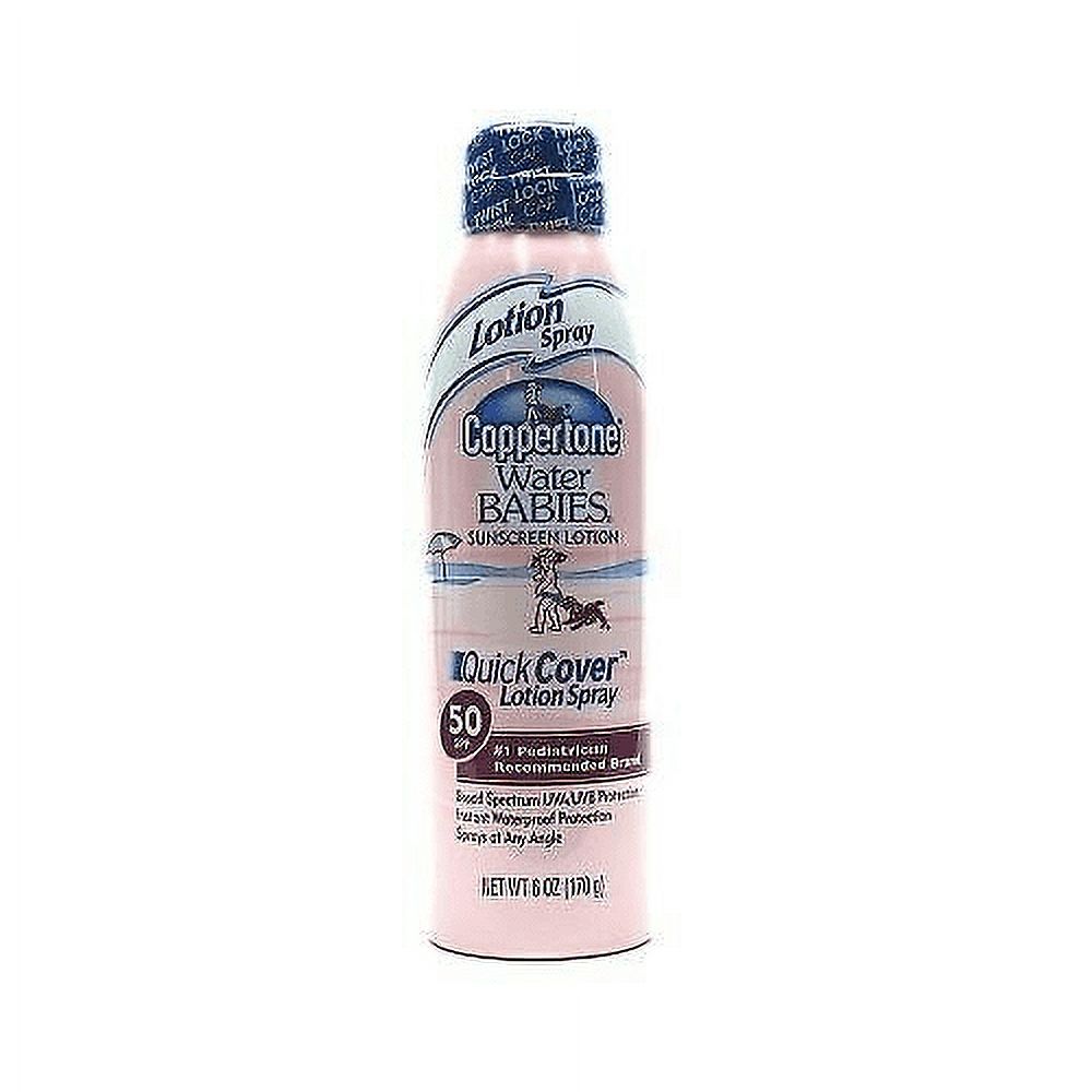 Coppertone Water Babies Sunscreen Quick Cover Spray Lotion, 6oz, 6-Pack Coppertone