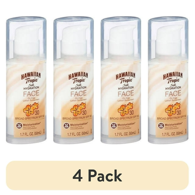 (2 pack) Hawaiian Tropic Silk Hydration Weightless Face Sunscreen SPF 30, 1.7 oz Hawaiian Tropic