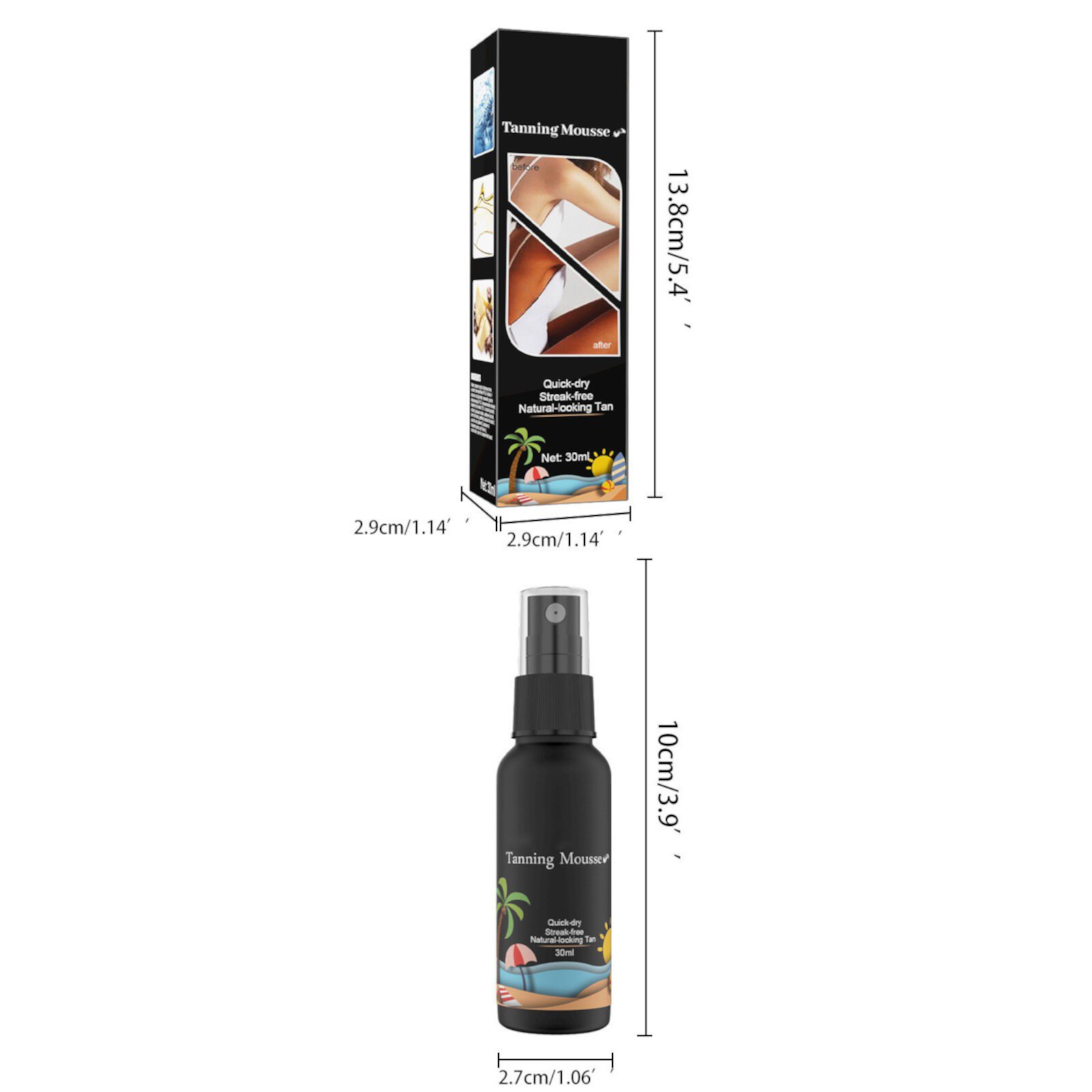 Yizioer Dark | Get Tanned Fast 1 Hour Sunless Tanner No Tan Smell No Nasties Vegan （3Pcs*50Ml） Yizioer