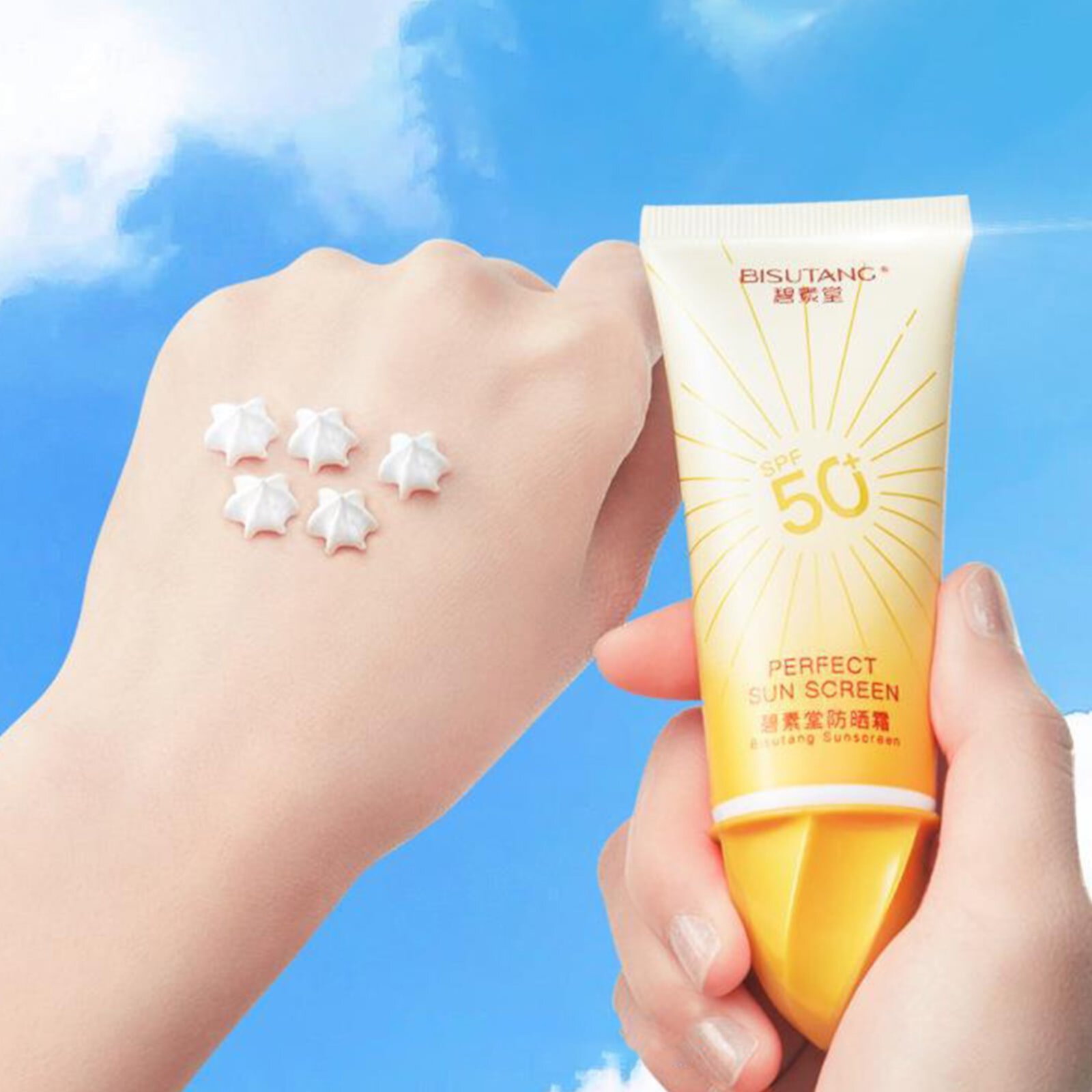 EWASWON Beach Defense Sunscreen Lotion,Beach Breeze Defense: Water-Resistant Sunblock SPF 50+ - Your Companion for Fun in the Sun EWASWON