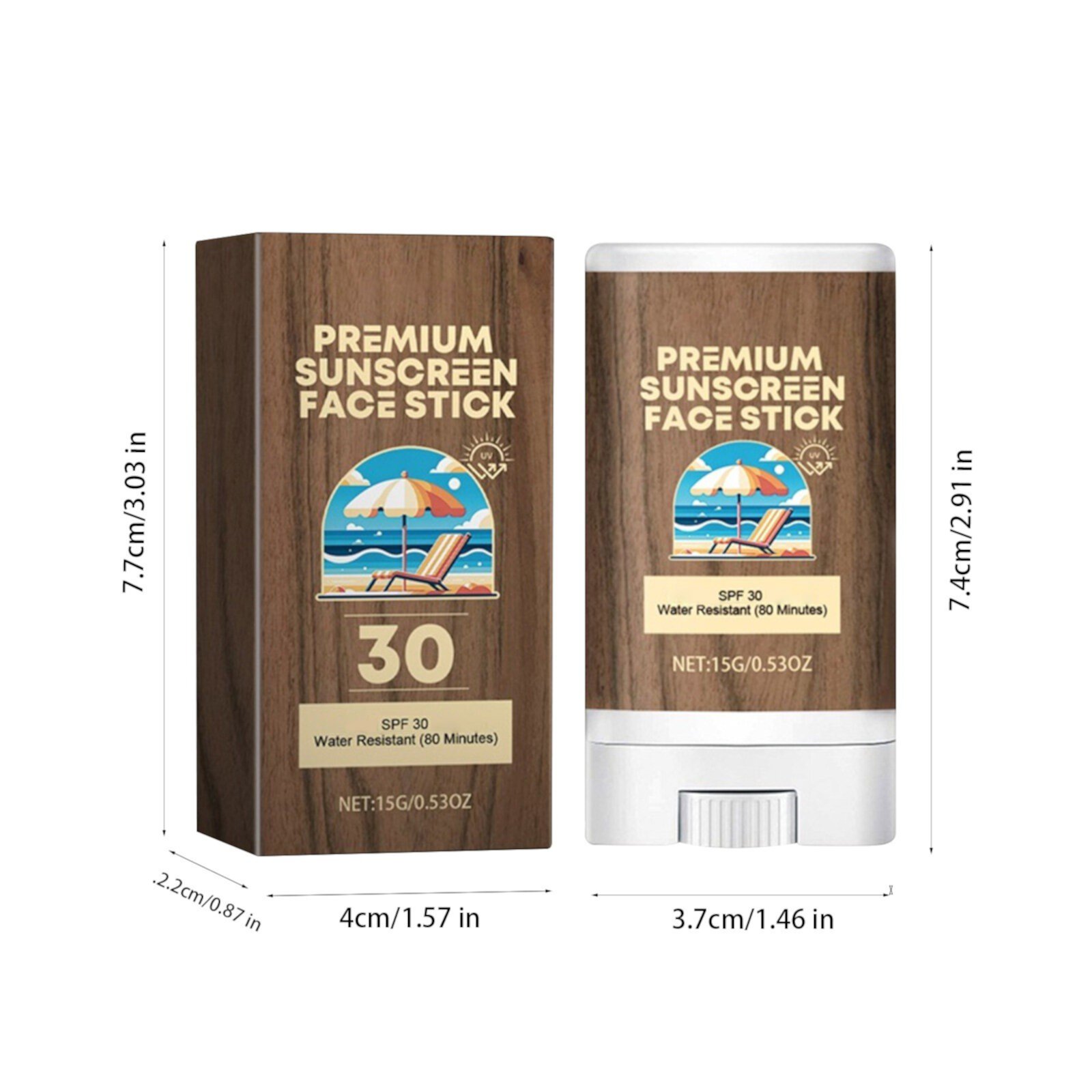 EWASWON Sheer Mineral Sunscreen Stick for Face & Body,Beach Breeze Defense: Water-Resistant Sunblock SPF 50+ - Your Companion for Fun in the Sun EWASWON