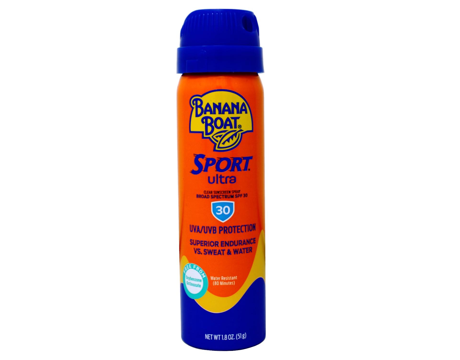 Banana Boat Sun Screen Sport Spray SPF 30 UltraMist 1.8 oz (Travel Size), - 2 Pack BANANA BOAT