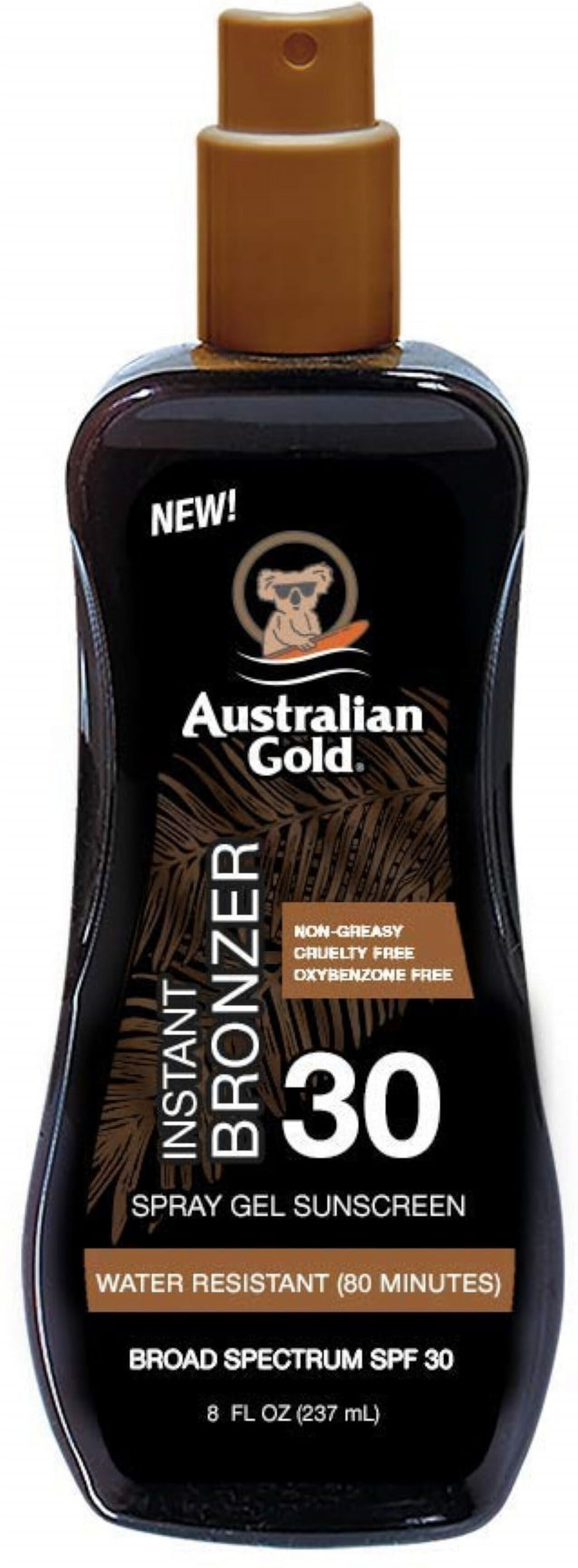 Australian Gold Spray Gel with Instant Bronzer SPF 30 8 oz (Pack of 3) Australian Gold