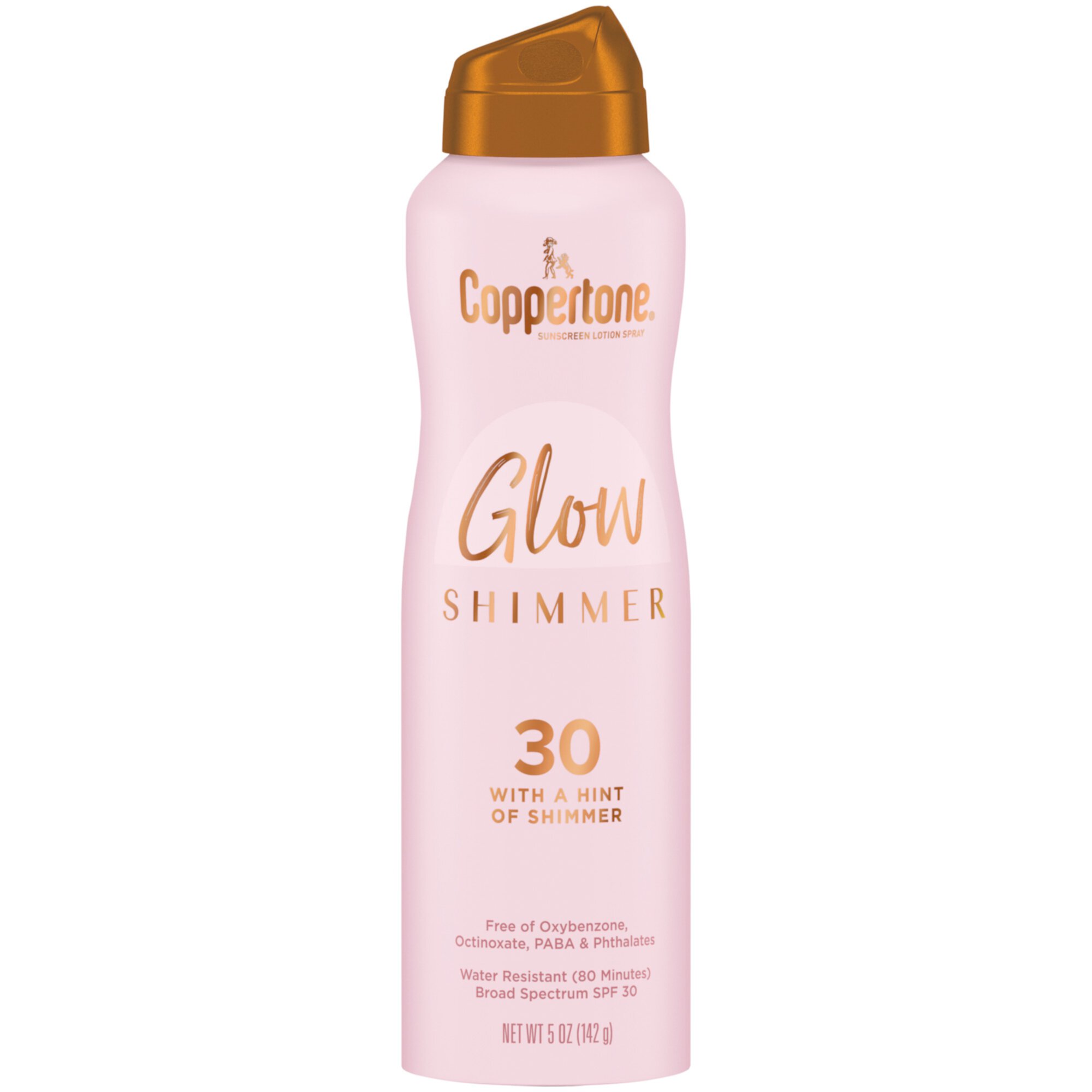 Coppertone Glow with Shimmer Spray Sunscreen, SPF 30 Sunscreen, 5 Oz Coppertone