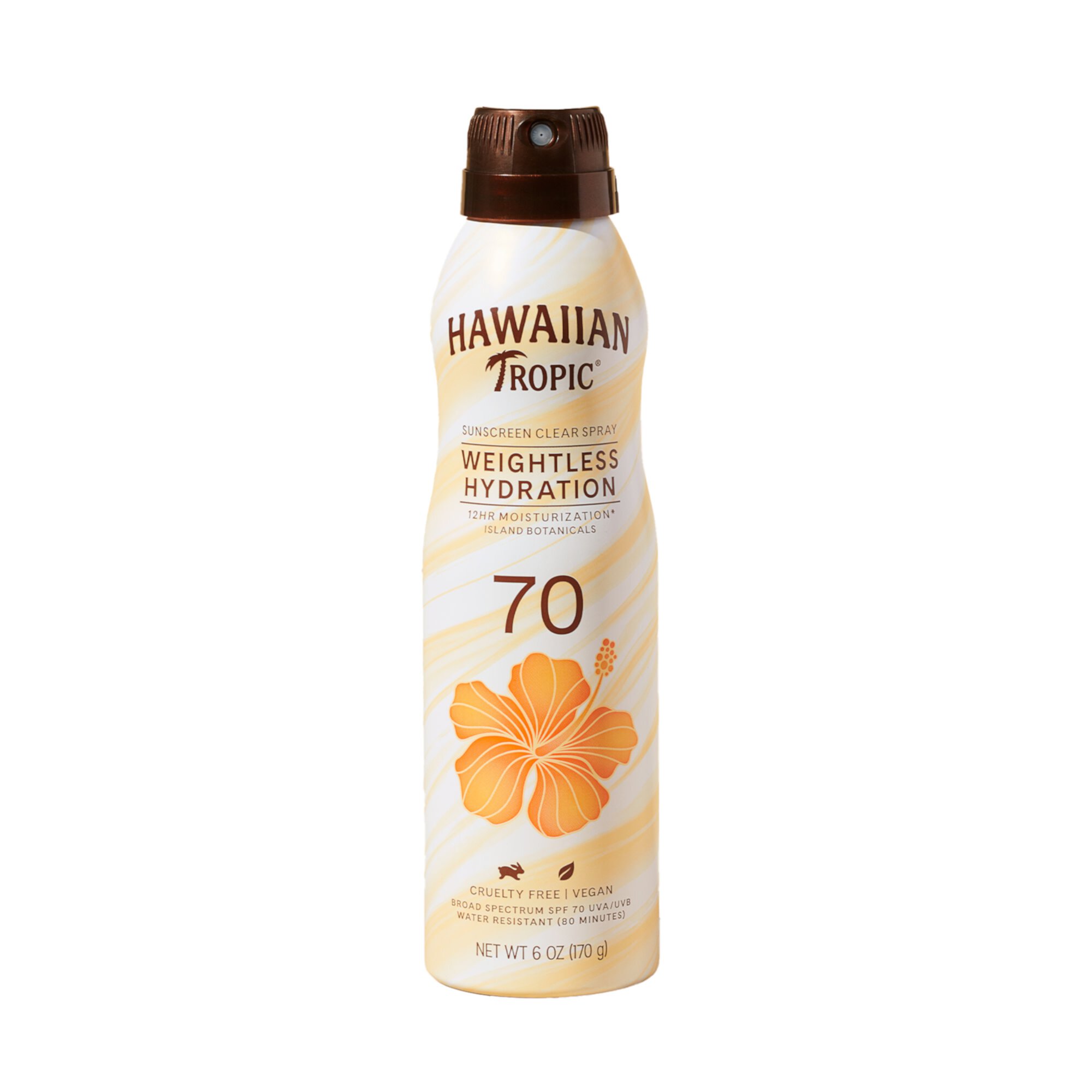 Hawaiian Tropic Weightless Hydration Clear Spray Sunscreen SPF 70, 6oz Hawaiian Tropic