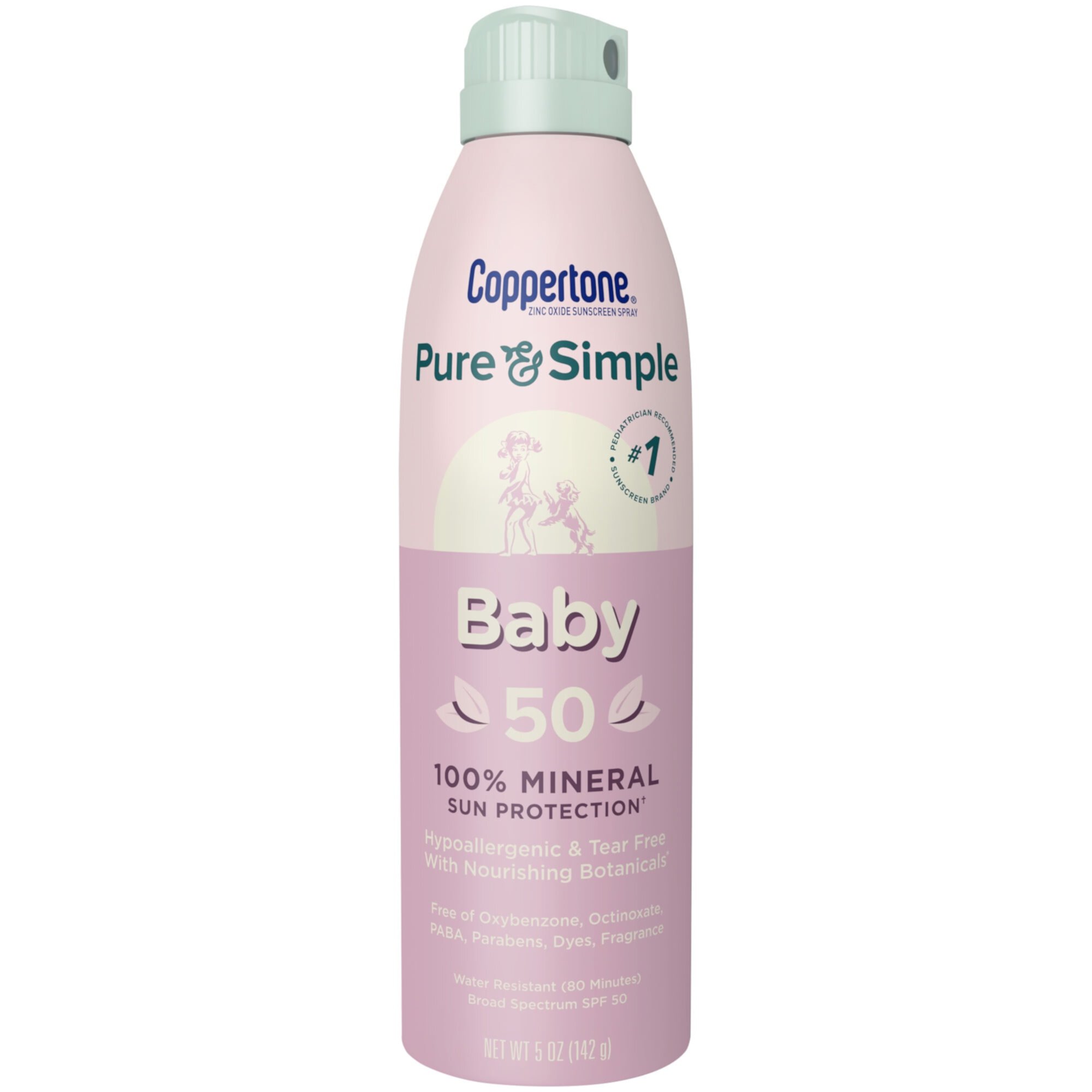 Coppertone Pure and Simple Baby Spray Sunscreen SPF 50, 5 oz bottle Coppertone