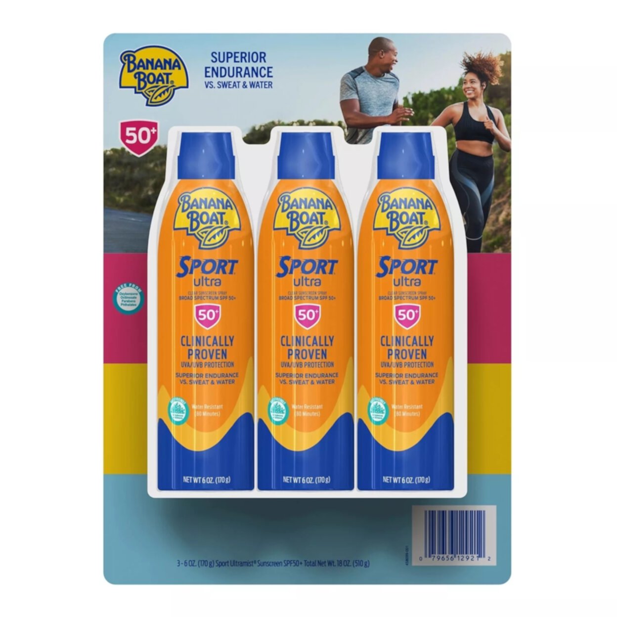 Banana Boat Ultra Sport UltraMist, SPF 50, 6 Ounce (Pack of 3) BANANA BOAT