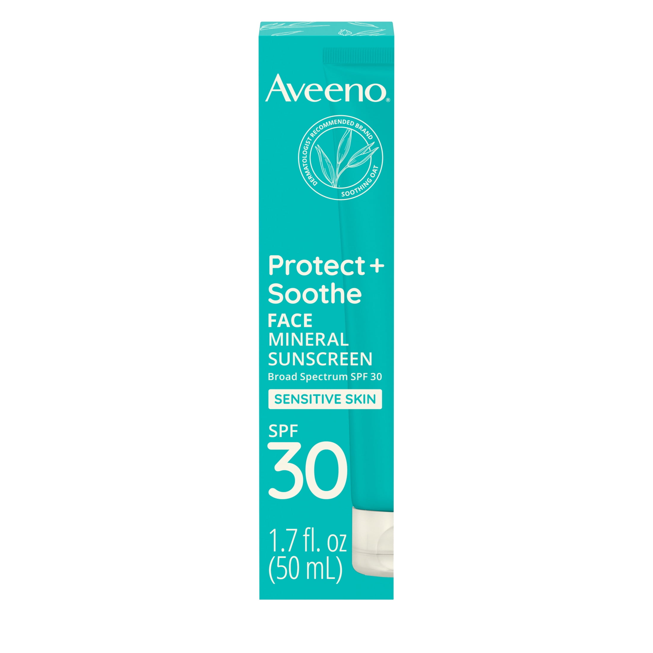 Aveeno Protect + Soothe Face Mineral Sunscreen Broad Spectrum SPF 30 Aveeno