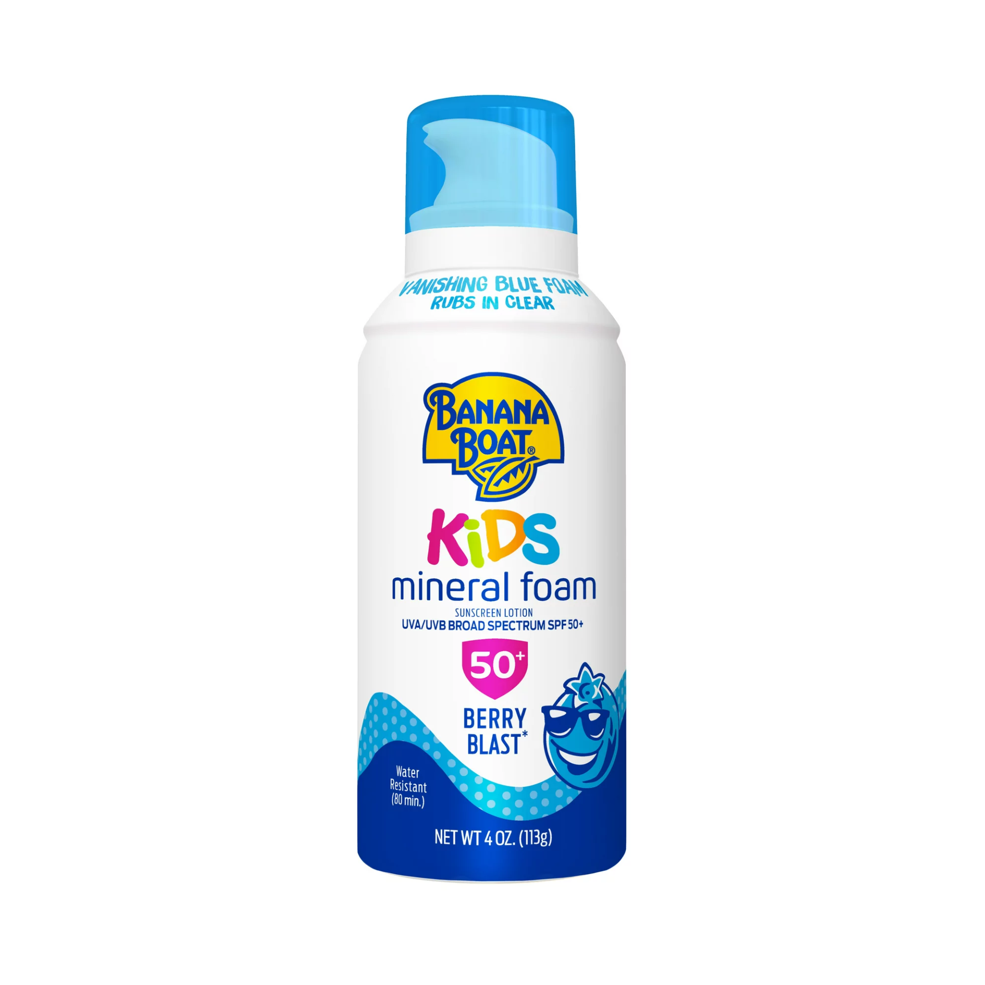 Banana Boat Kids Mineral Foam Sunscreen, Berry Blast, SPF 50, 4 Oz BANANA BOAT