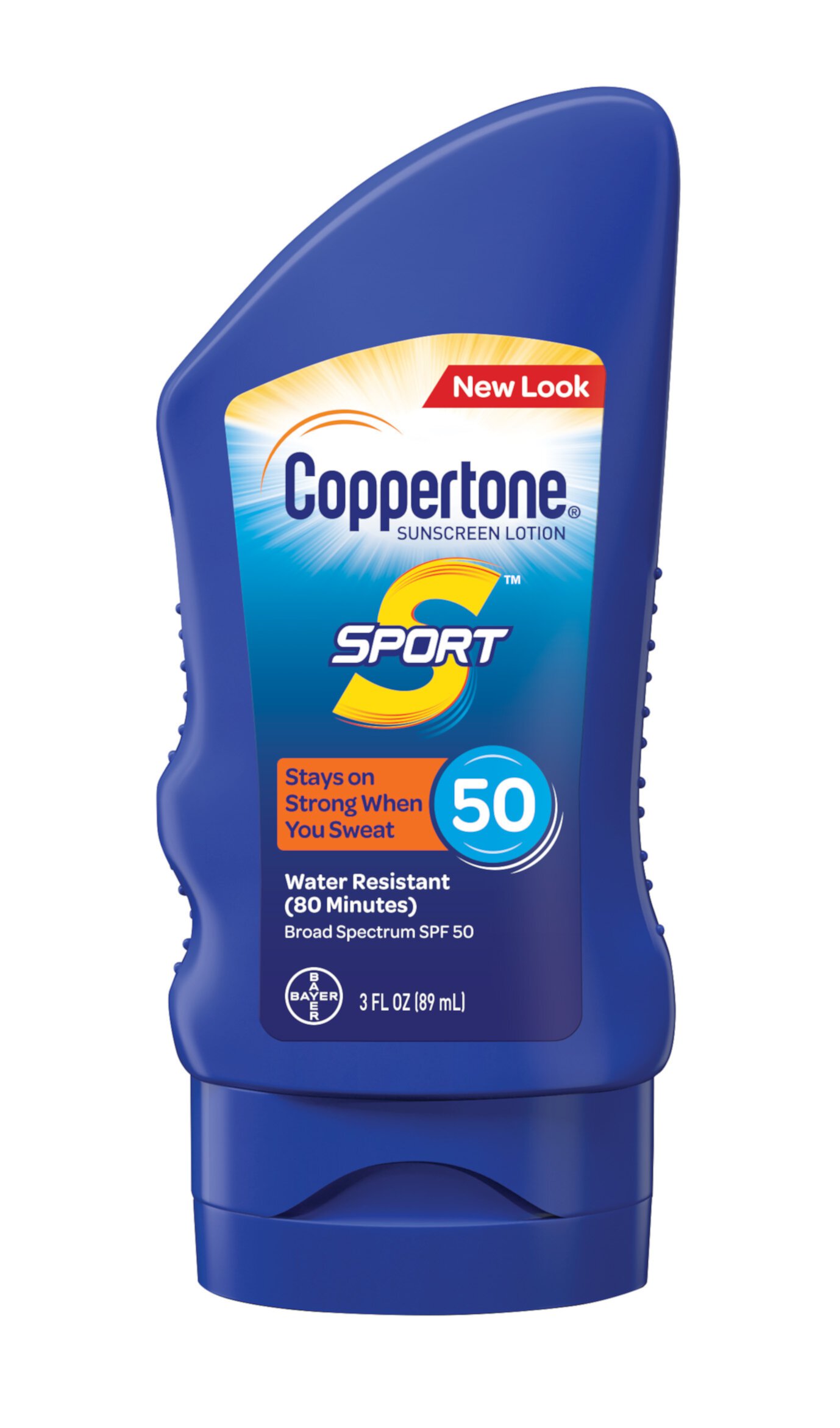 Coppertone Sport Sunscreen Lotion SPF 50, 3 fl oz. Travel Size Coppertone