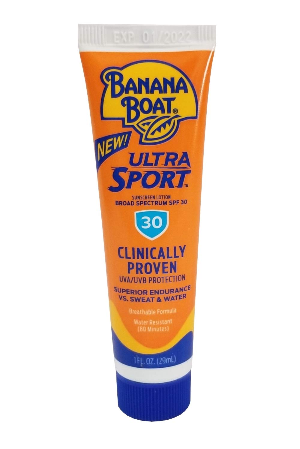 Banana Boat Sport Sunscreen SPF 30 travel size 1 oz (case of 24) Performance Broad Spectrum Sun Care Lotion BANANA BOAT