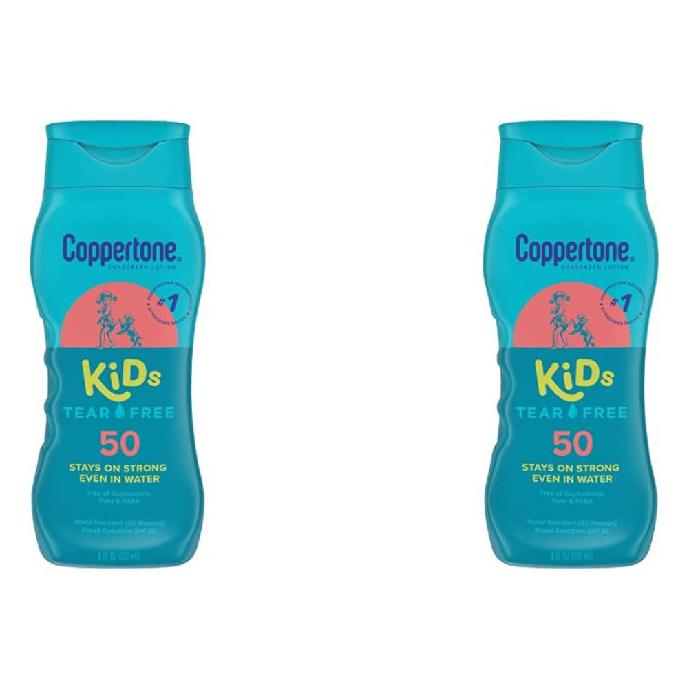 Coppertone Kids Sunscreen Lotion SPF 50 Water Resistant 8 Fl Oz (2 pack) Coppertone