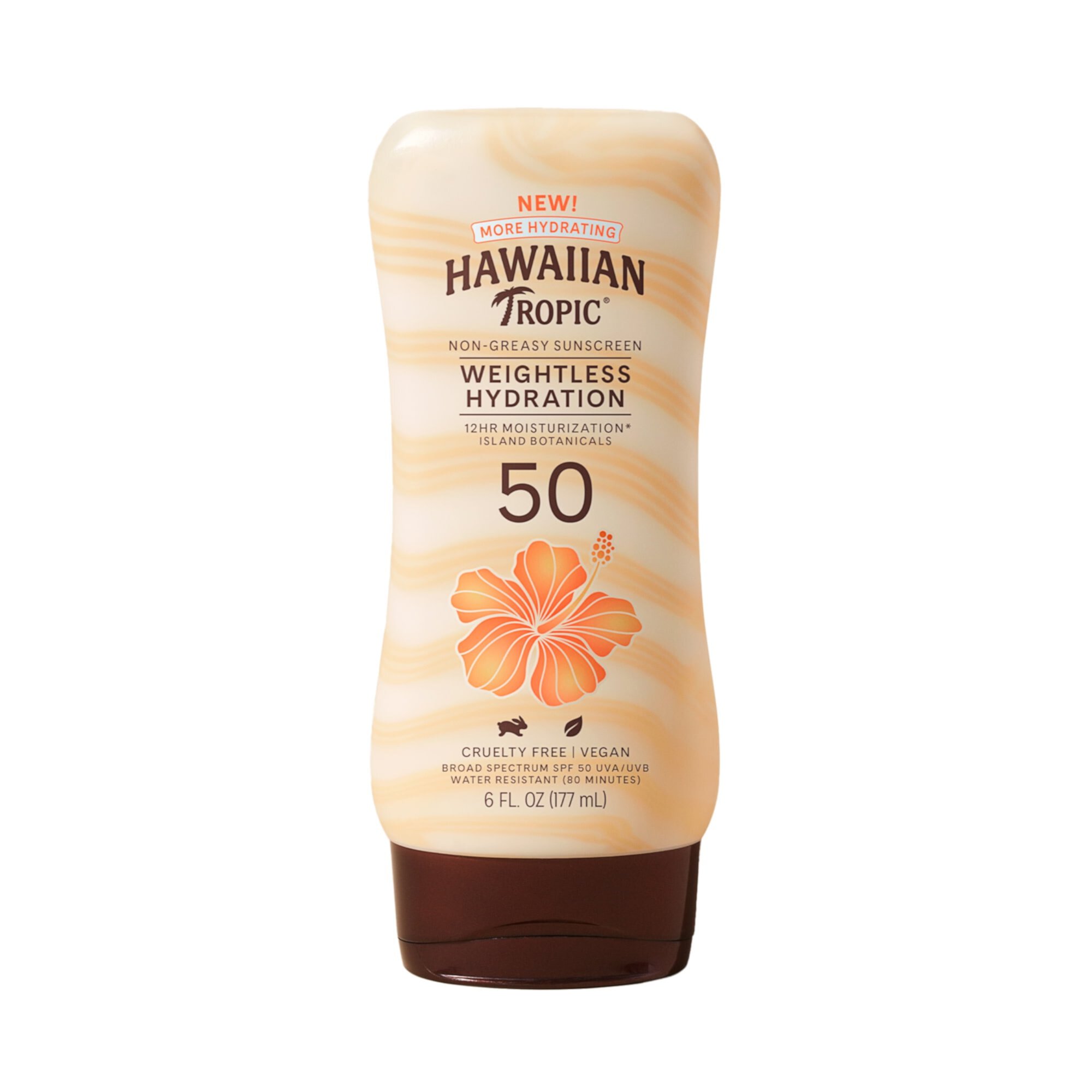 Лосьон для загара с легкой текстурой SPF 50, 170 мл, увлажнение 12 часов Hawaiian Tropic