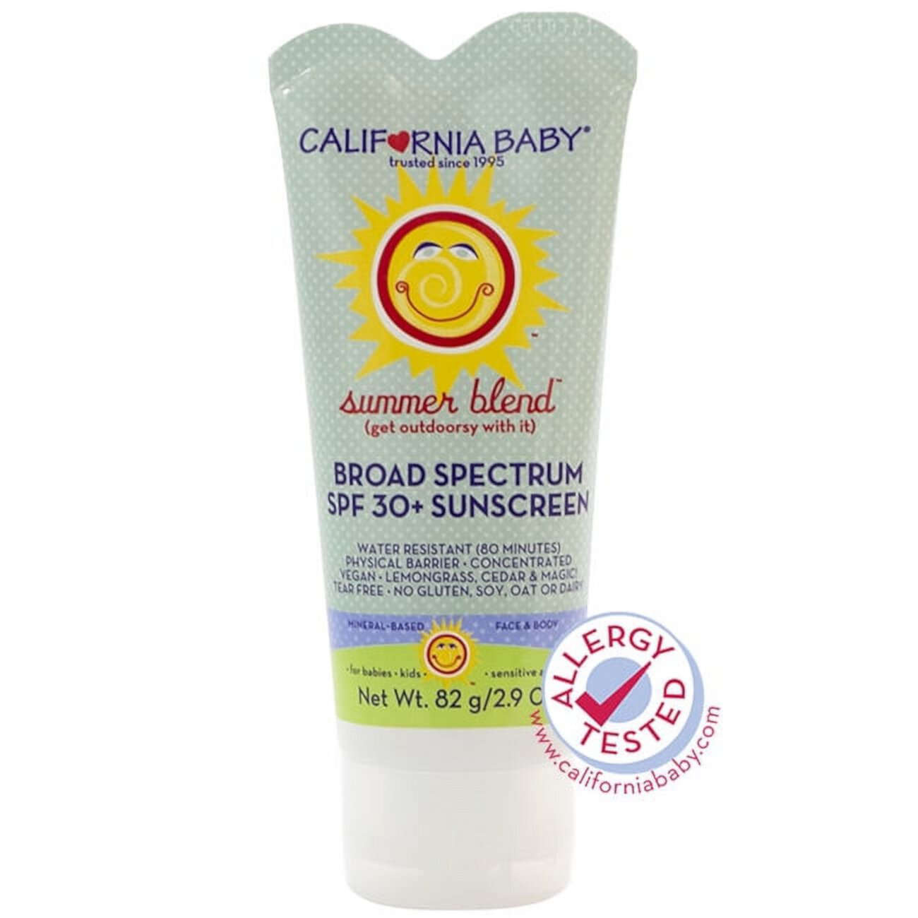 California Baby California Baby Summer Blend Broad Spectrum SPF 30+ Sunscreen - 2.9 Ounce California Baby