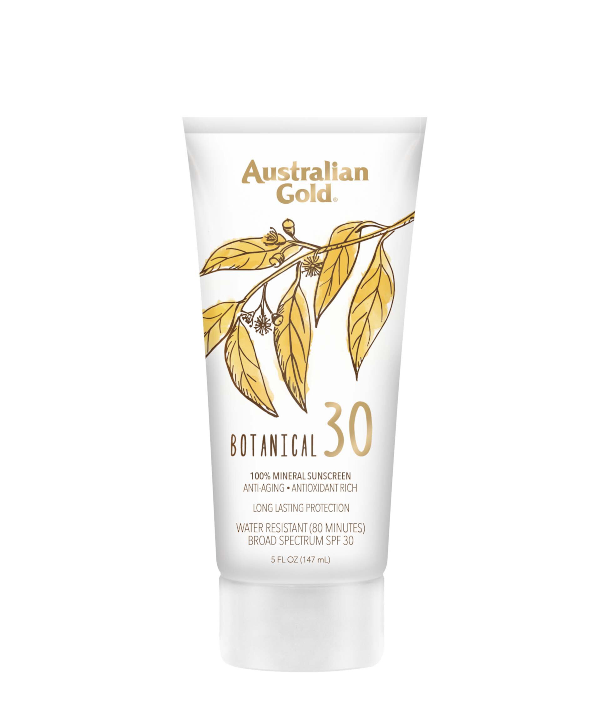 Australian Gold Botanical Mineral Sunscreen Lotion, SPF 30, 5 fl oz Australian Gold