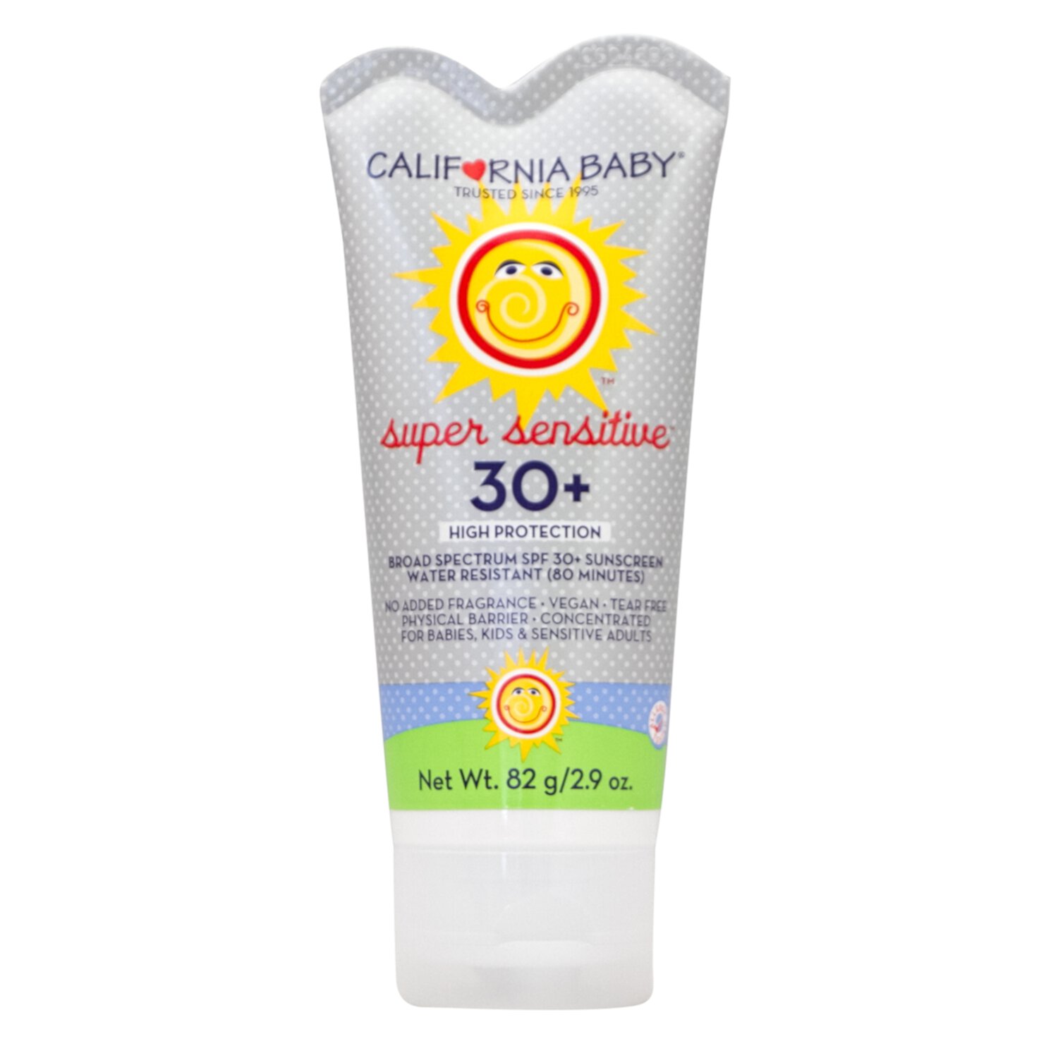 California Baby Super Sensitive No Added Fragrance Mineral Sunscreen, SPF 30+, 2.9 oz California Baby