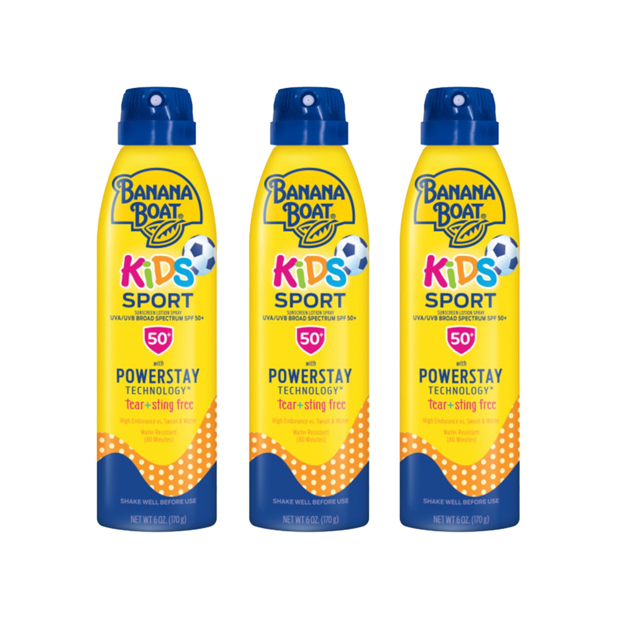 Banana Boat Kids Sport Continuous Sunscreen Lotion Spray SPF 50+ 6 oz (Pack of 3) BANANA BOAT