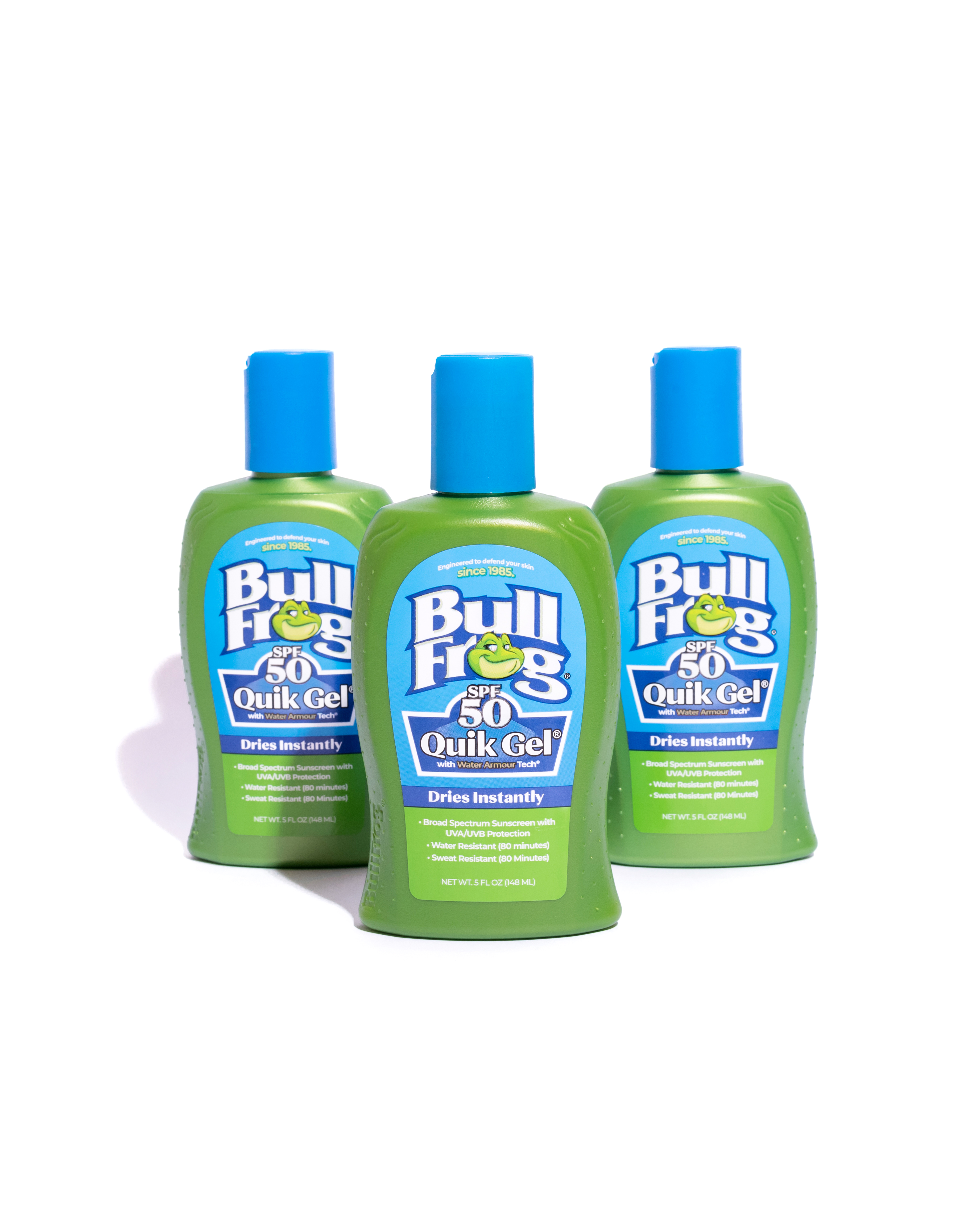 Bullfrog Quik Gel Sunscreen SPF 50 5oz, 3pk Bullfrog