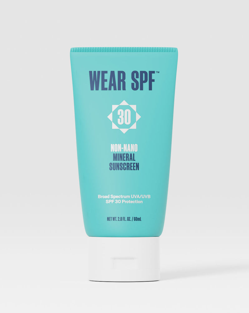 WearSPF Non-Nano Mineral Suunscreen SPF 30 broad-spectrum reef-safe Zinc Oxide lotion for face and body WearSPF