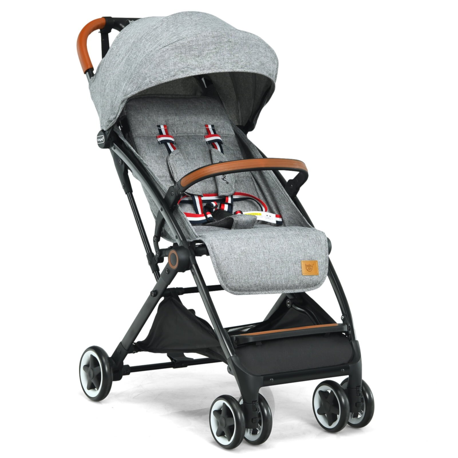 Infans Lightweight Baby Stroller Aluminium Frame w/ Net for Travel Gray INFANS