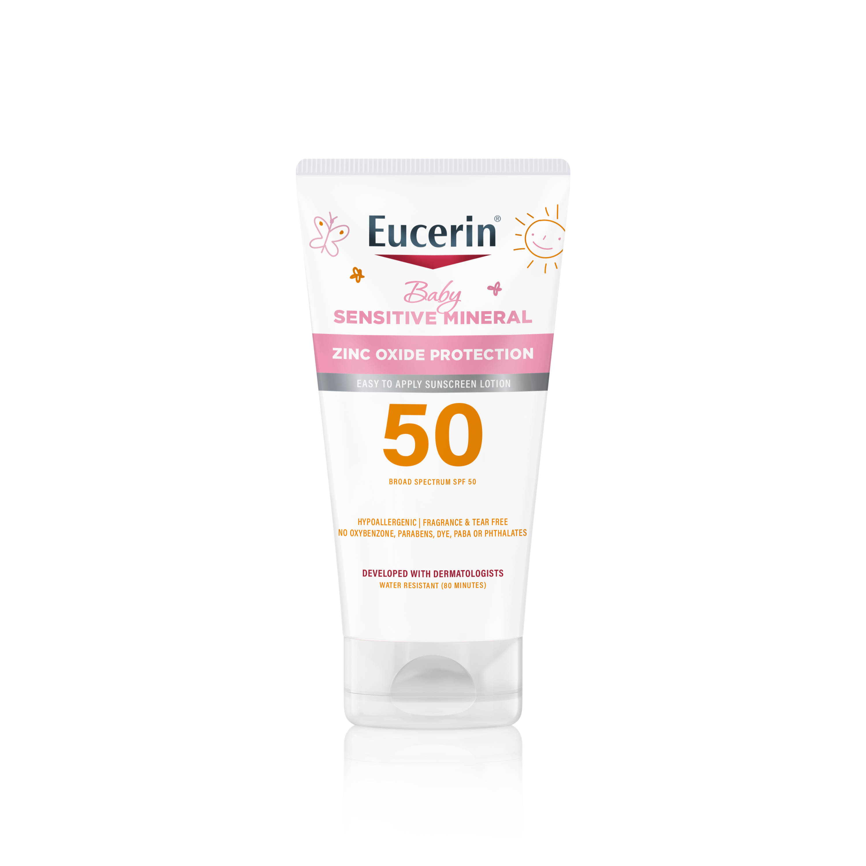 Eucerin Sun Sensitive Mineral Baby Sunscreen SPF 50, 4 Fl Oz Tube Eucerin