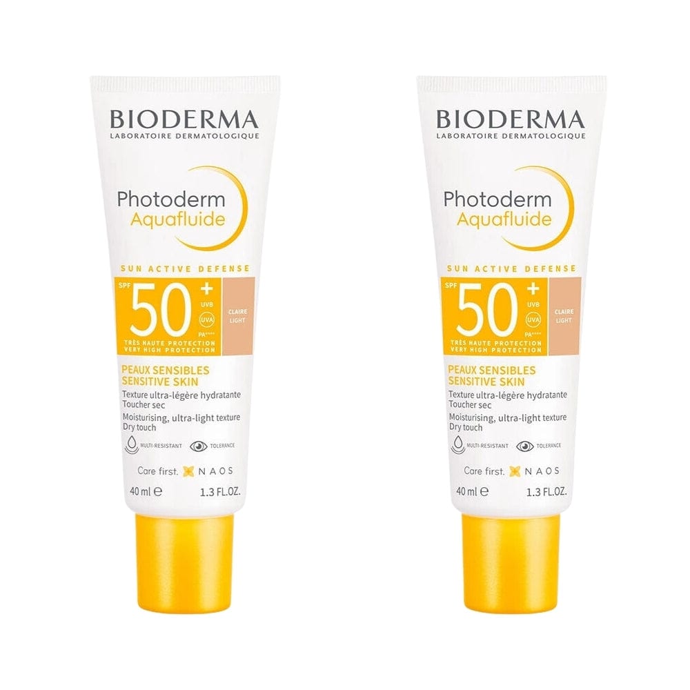 Bioderma Photoderm SPF 50+ Aquafluide Tinted Sunscreen 40 ml  Light -2 Pack Bioderma