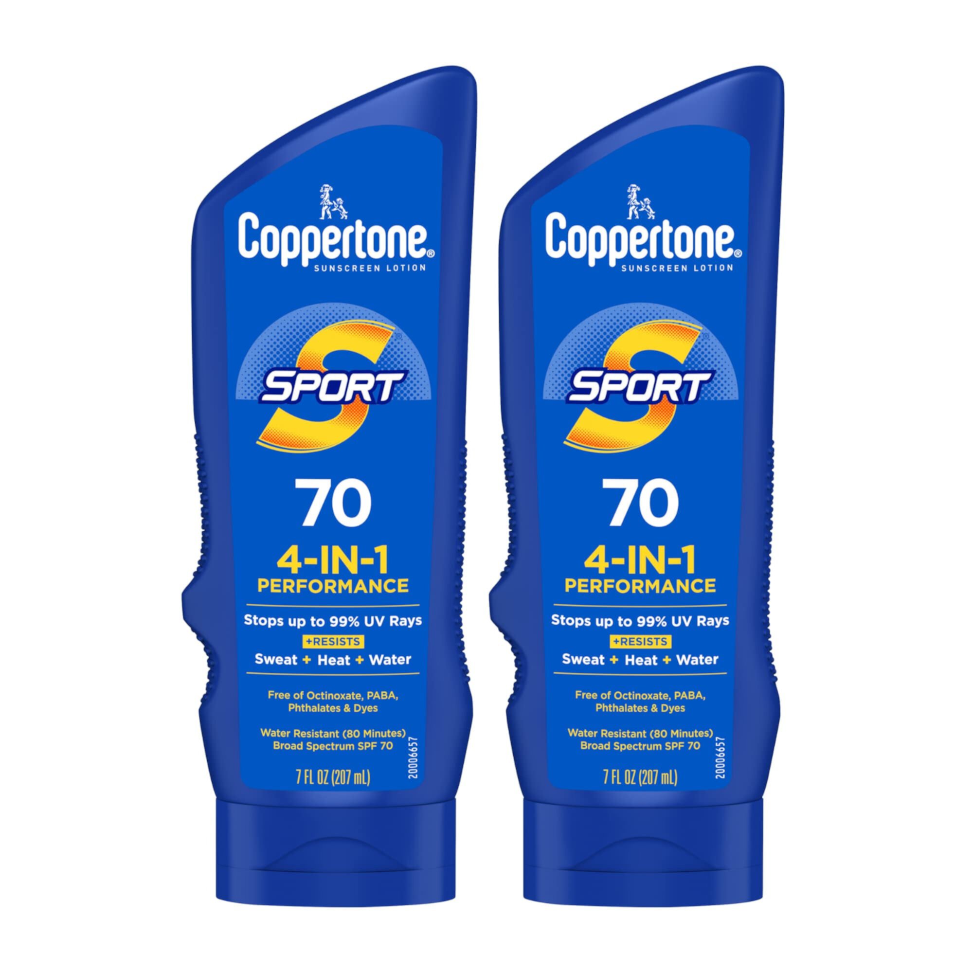 Coppertone Sport Sunscreen Spf 70 Water Resistant Sunscreen Lotion, Broad Spectrum, Bulk Sunscreen Pack, 7 Fl Oz Bottle, Pack Of 2. Coppertone