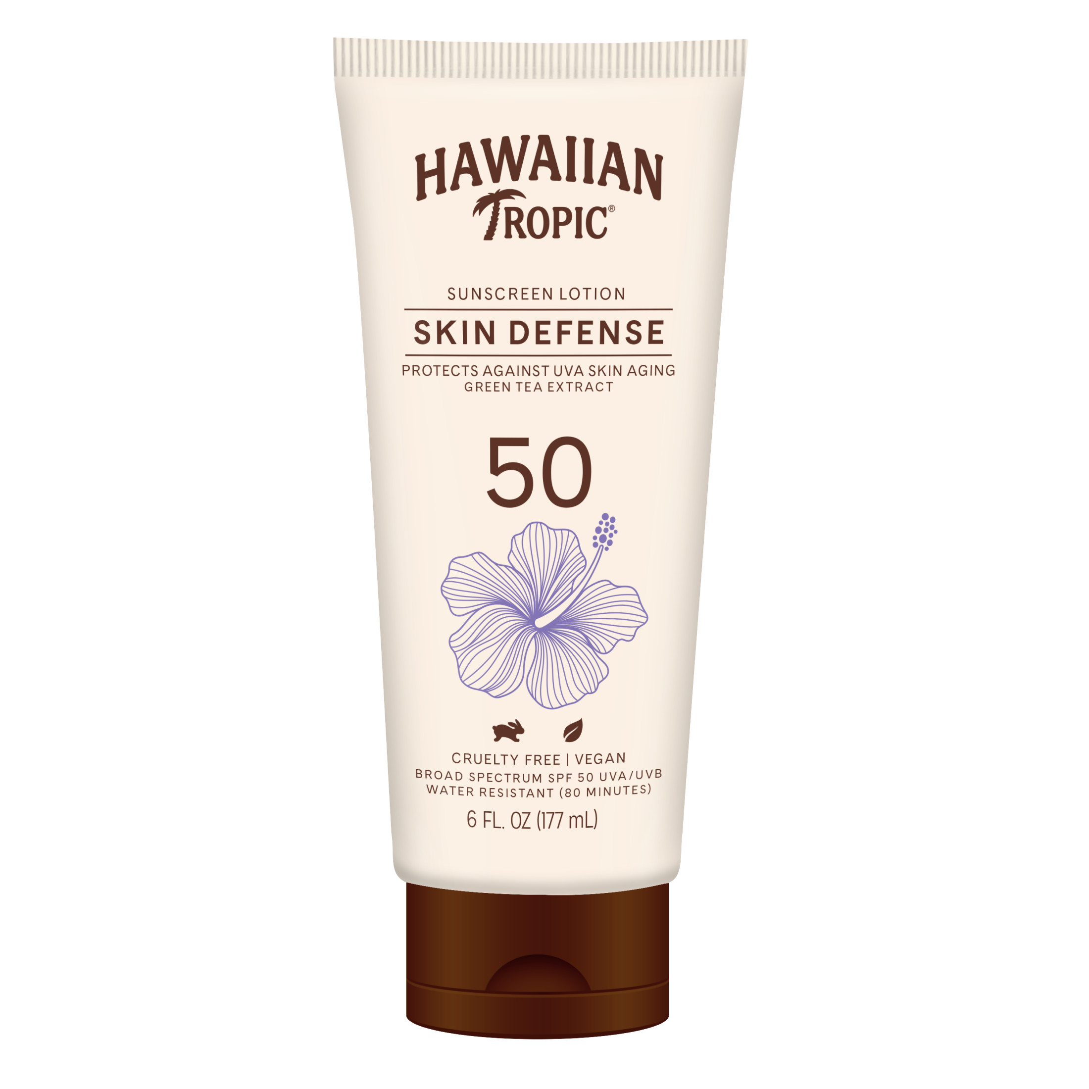 Hawaiian Tropic Skin Defense Sunscreen Lotion SPF 50, 6oz Hawaiian Tropic