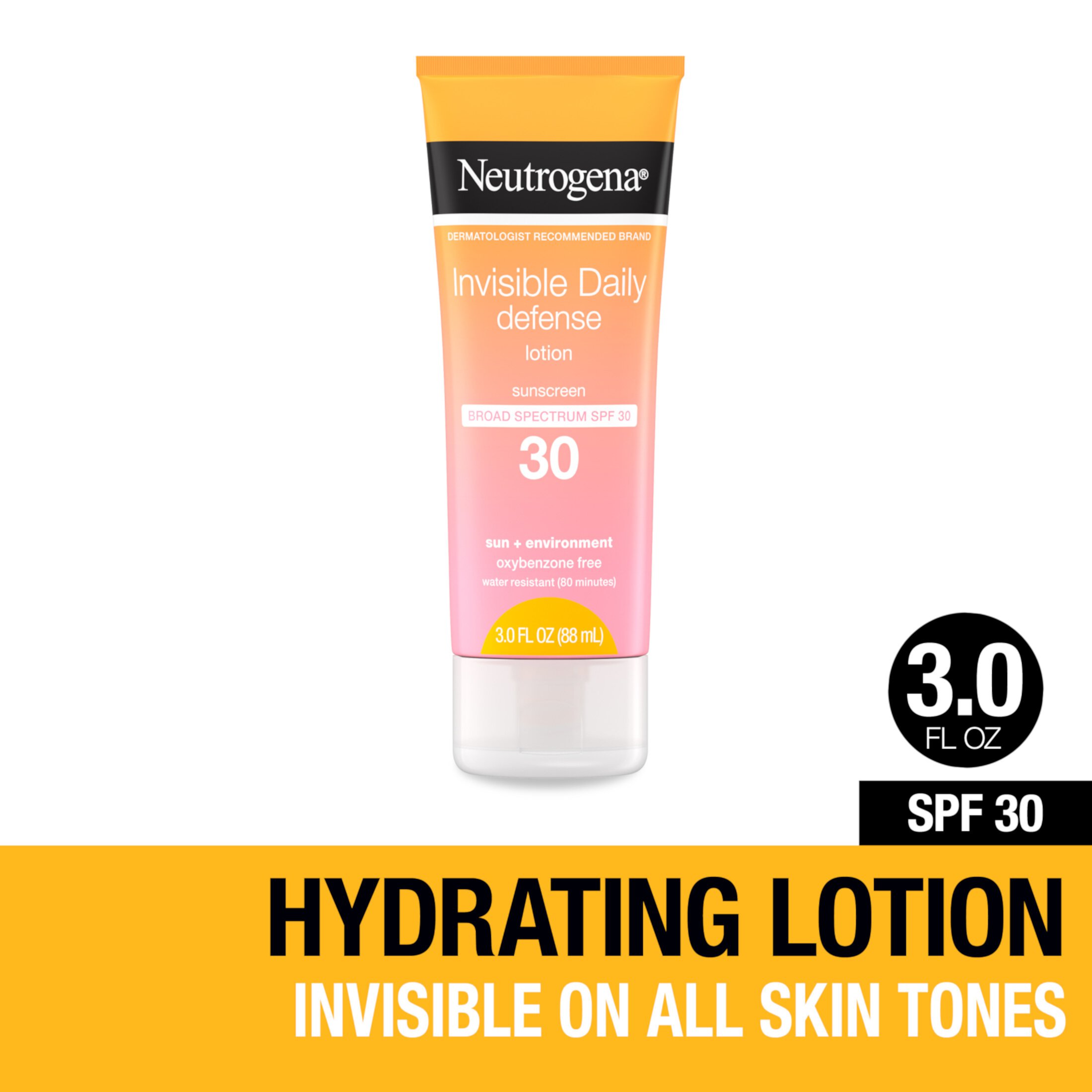 Neutrogena Invisible Daily Defense Lotion, SPF 30, 3.0 fl. oz Neutrogena