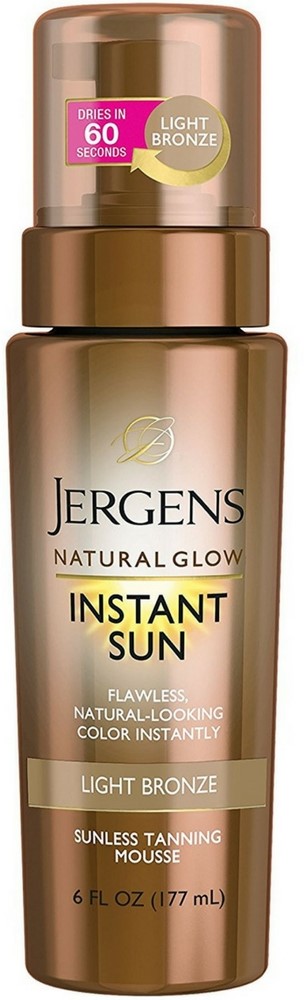 6 Pack - Jergens Natural Glow Instant Sun Sunless Tanning Mousse, Light Bronze 6 oz Jergens