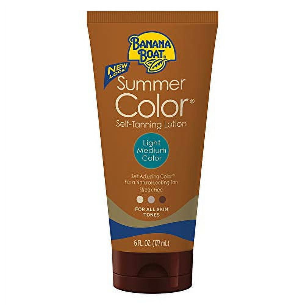 Banana Boat Self Tanning Lotion, Light/Medium Summer Color for All Skin Tones, Reef Friendly, 6 Ounce BANANA BOAT