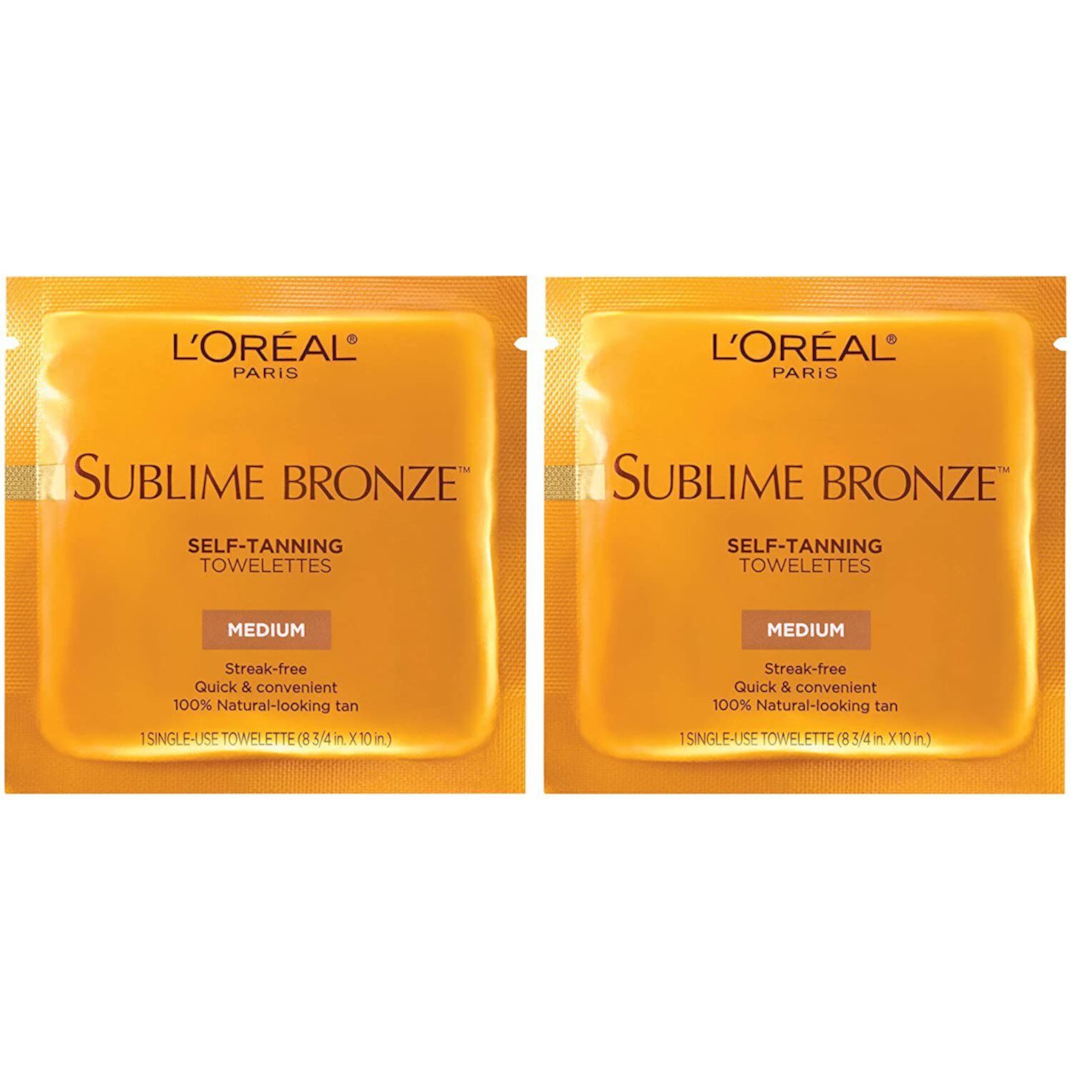 L'Oreal Paris Sublime Bronze Self-Tanning Towelettes, 6 Ct (2 pack) (Bundle) L'Oréal Paris