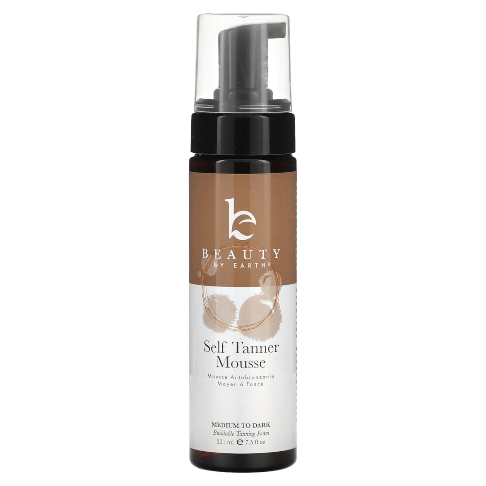 Beauty By Earth Self Tanner Mousse, Medium to Dark, 7.5 fl oz (222 ml) Beauty By Earth