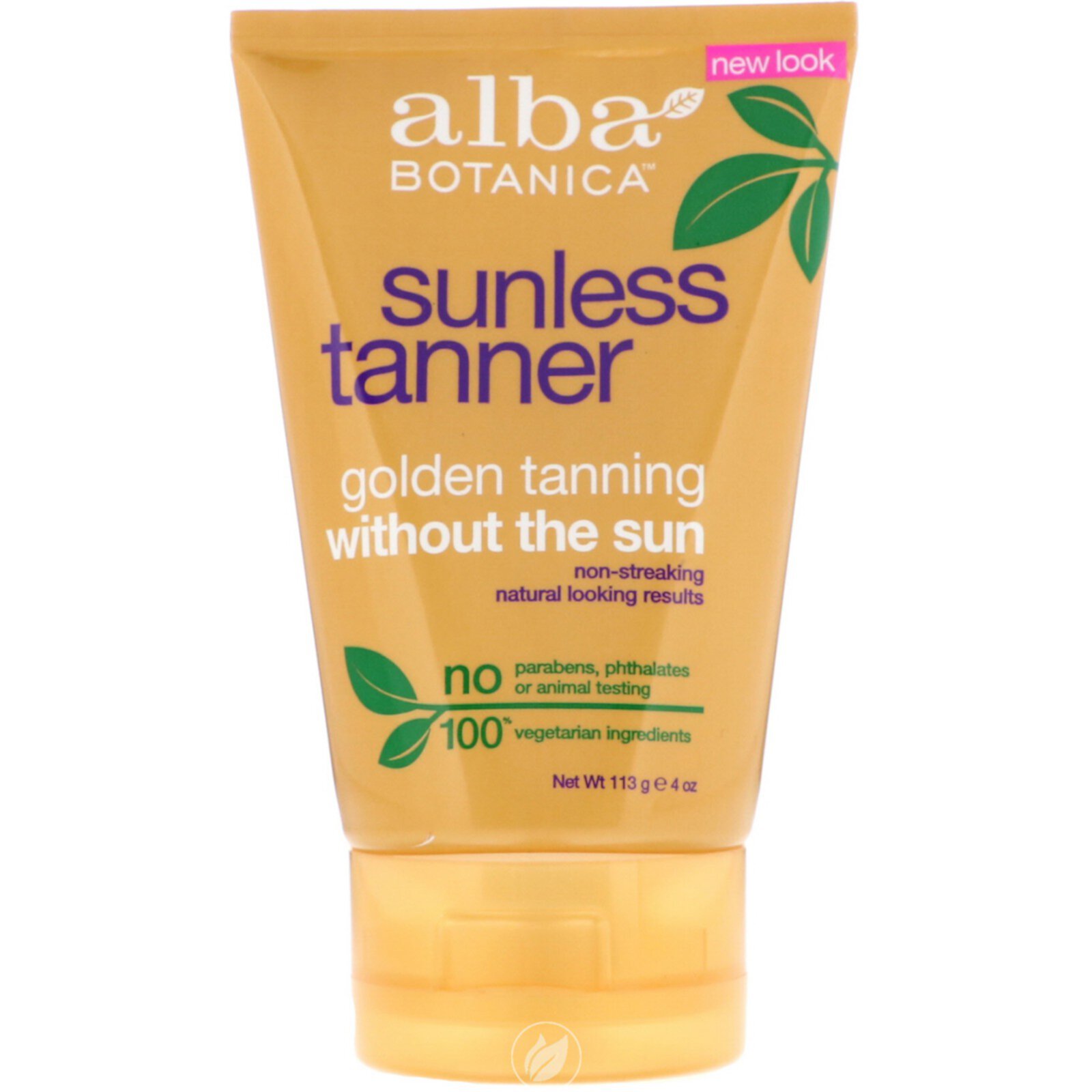 Alba Botanica Sunless Tanning Lotion SPF15 4 Ounce, Pack of 2 Alba Botanica