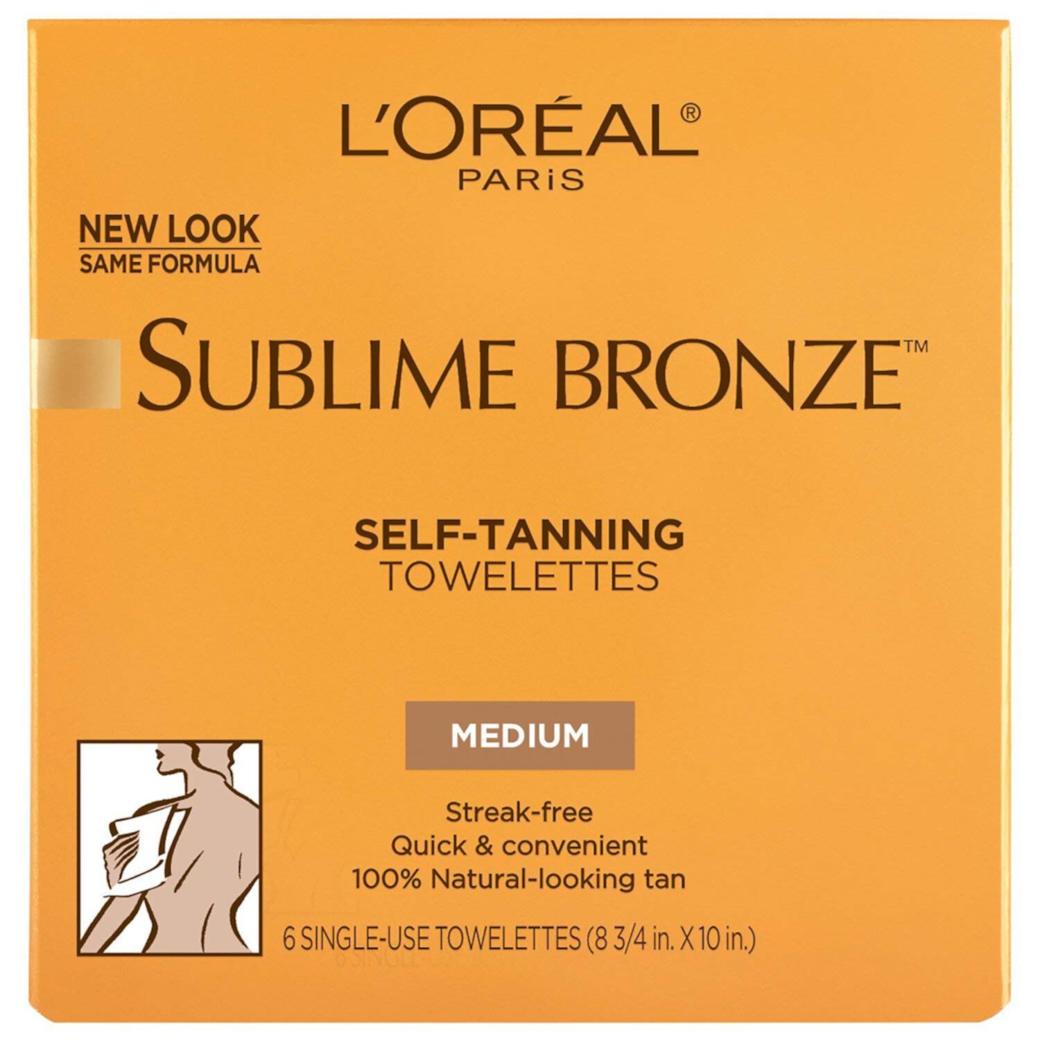 L'Oreal Paris Sublime Bronze Self-Tanning Body Towelettes, 6 Count L'Oréal Paris