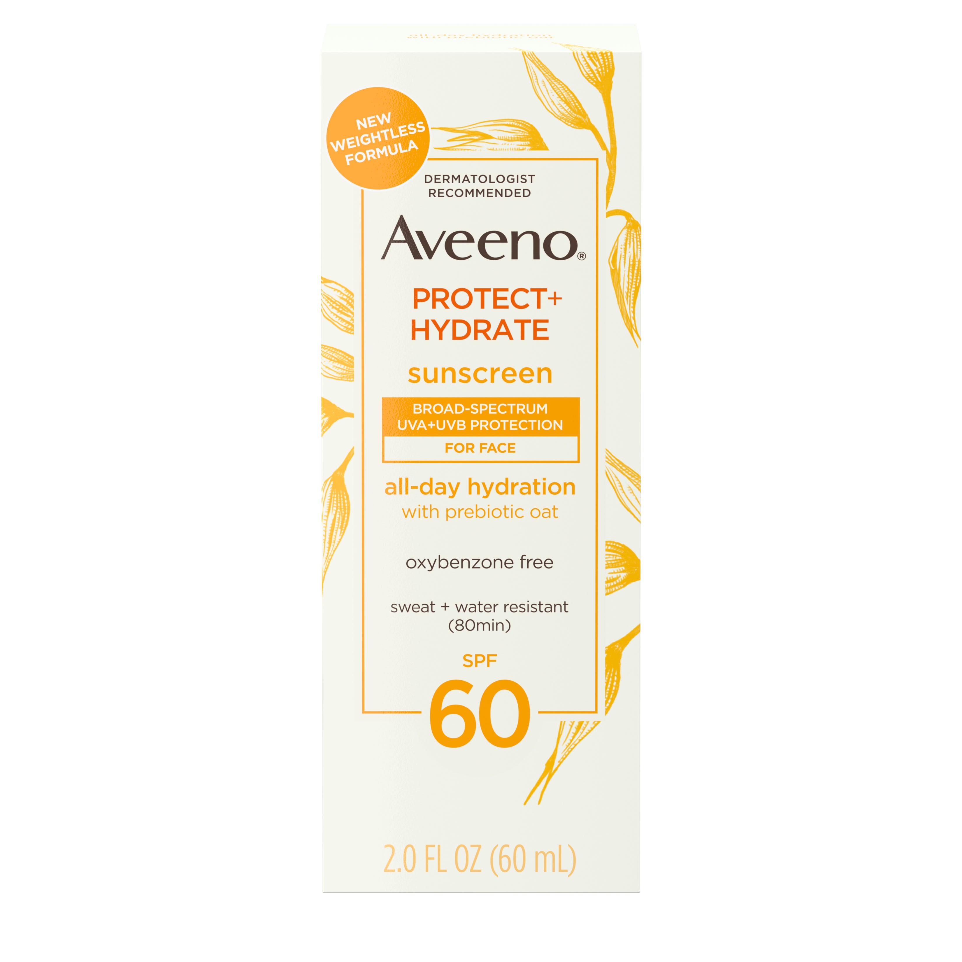 Aveeno Protect + Hydrate Face Sunscreen Lotion with SPF 60, 2 fl. oz Aveeno