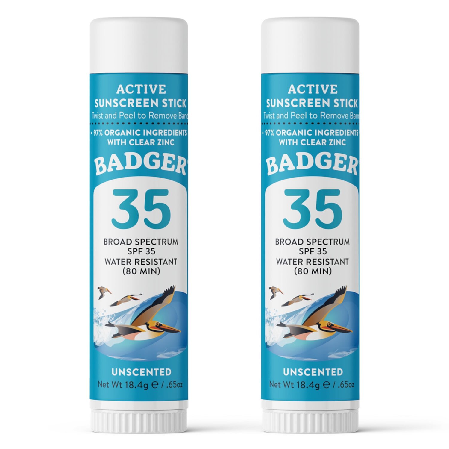 Badger Active Mineral Sunscreen Stick SPF 35 Badger