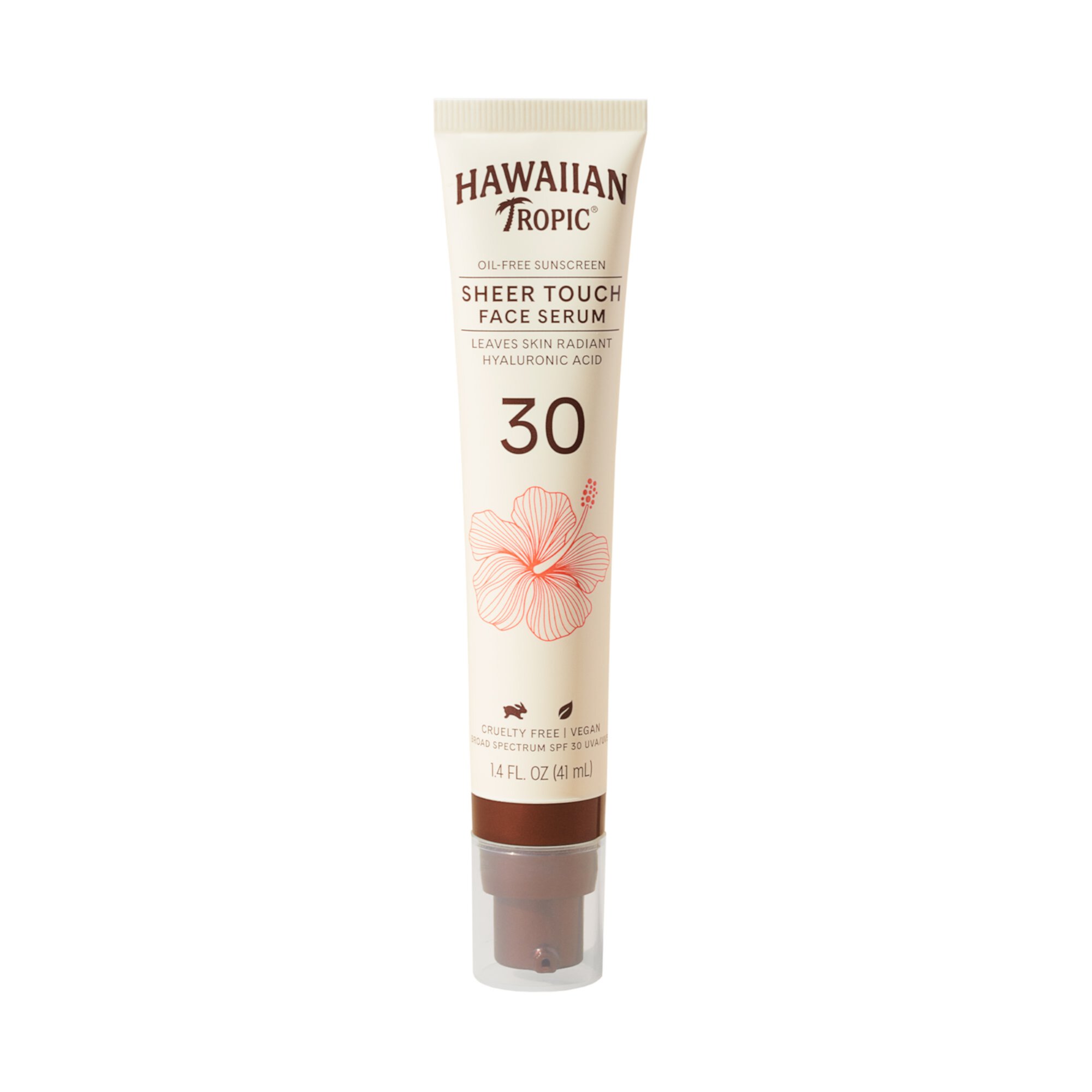 Hawaiian Tropic Sheer Touch Face Sunscreen Serum 1.4 Oz, SPF 30, Oil Free Sunblock Hawaiian Tropic