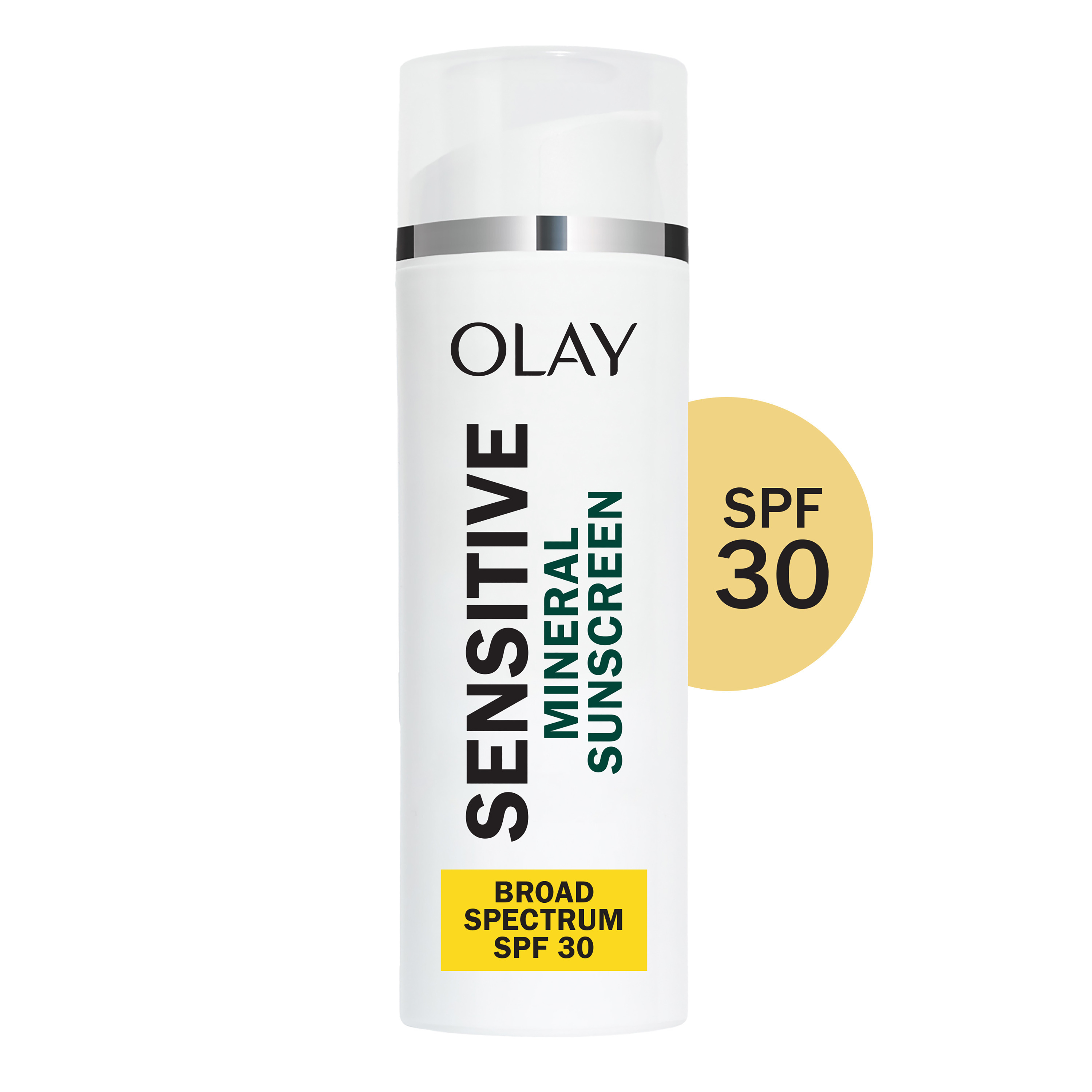 Olay Sensitive Mineral Sunscreen SPF 30 Face Moisturizer, Sun Protection for Sensitive Skin, 1.7 oz Olay