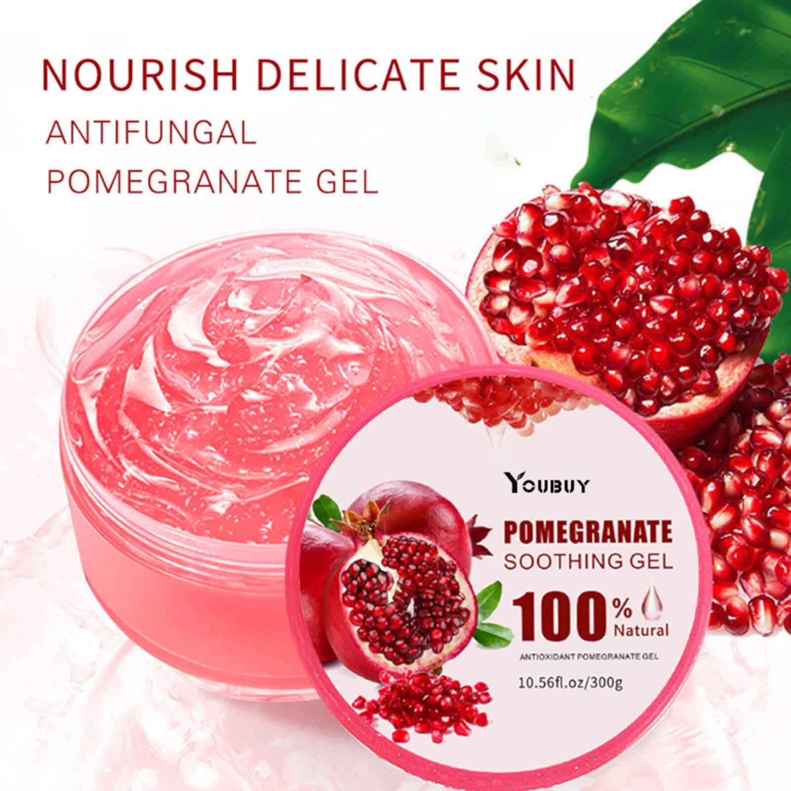 Teissuly Pomegranate Gel Light Acnes Afters Sunburn Repair Moisturizing Moisturizing Moisturizing Gel Cream 300ML Teissuly