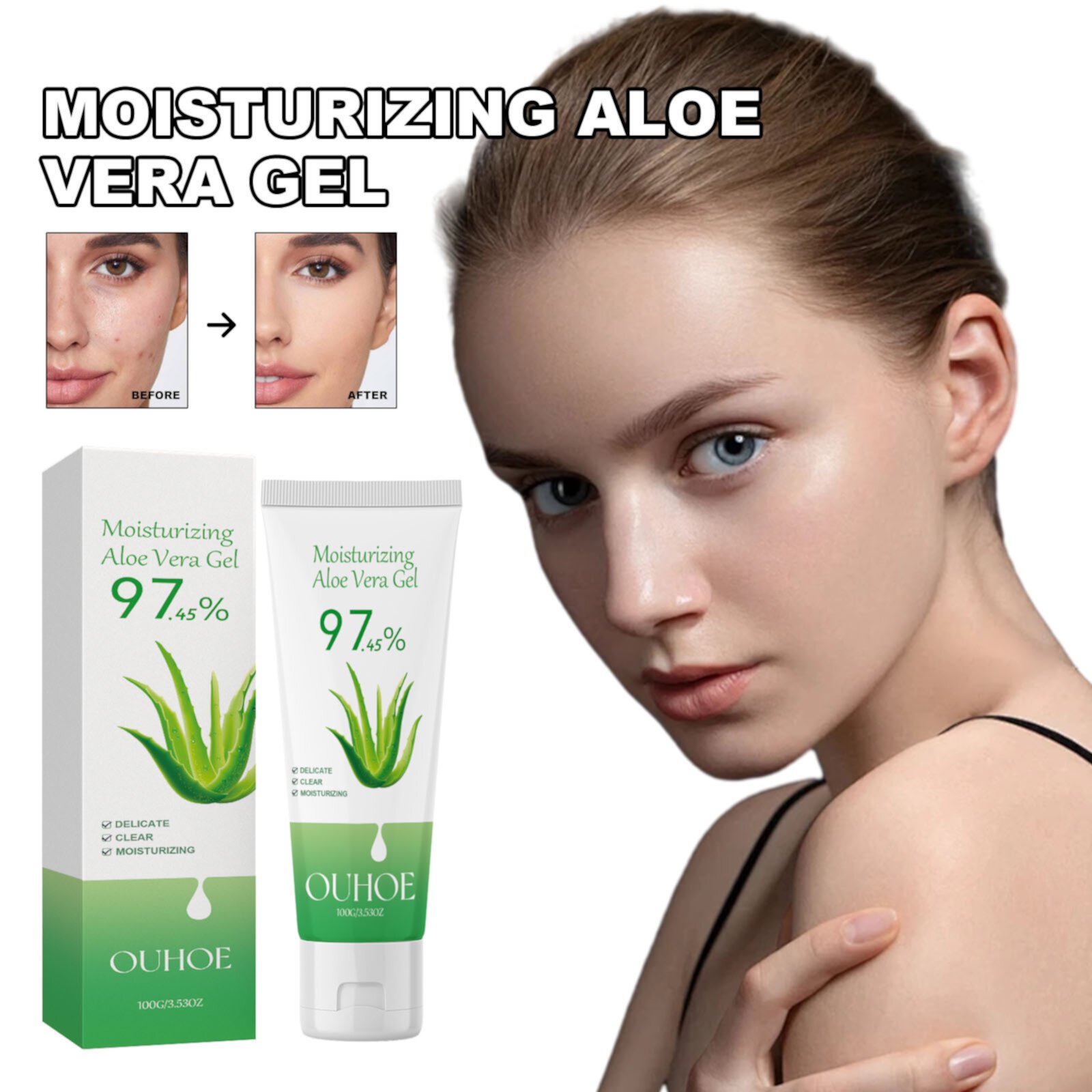 Qiopertar Deals of the Week Clearance Moisturizing Aloe Veras Gel Moisturizing Aloe Veras Gel Aloe VerasGel Moisturizer Aloe Veras Gel Qiopertar