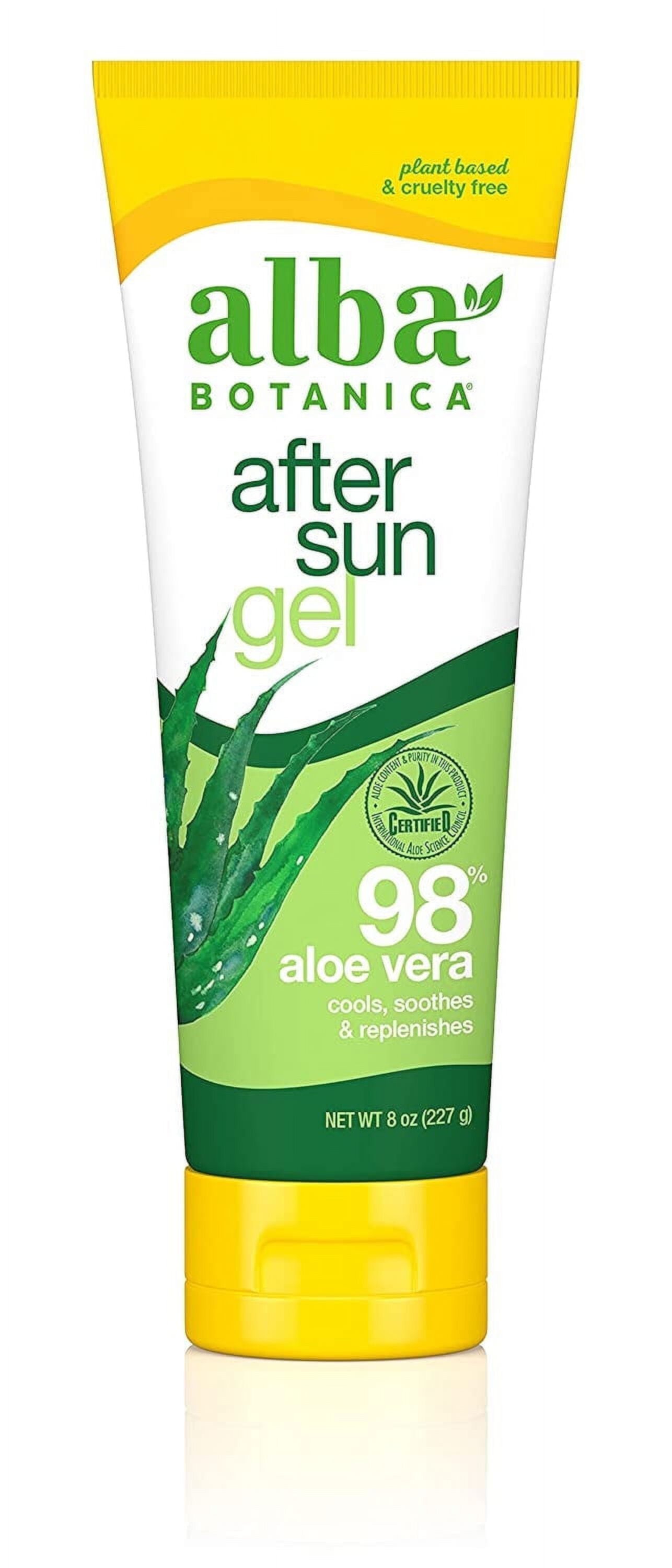 Alba Botanica After Sun Gel Aloe Vera -8 fl oz Pack of 4 Alba Botanica